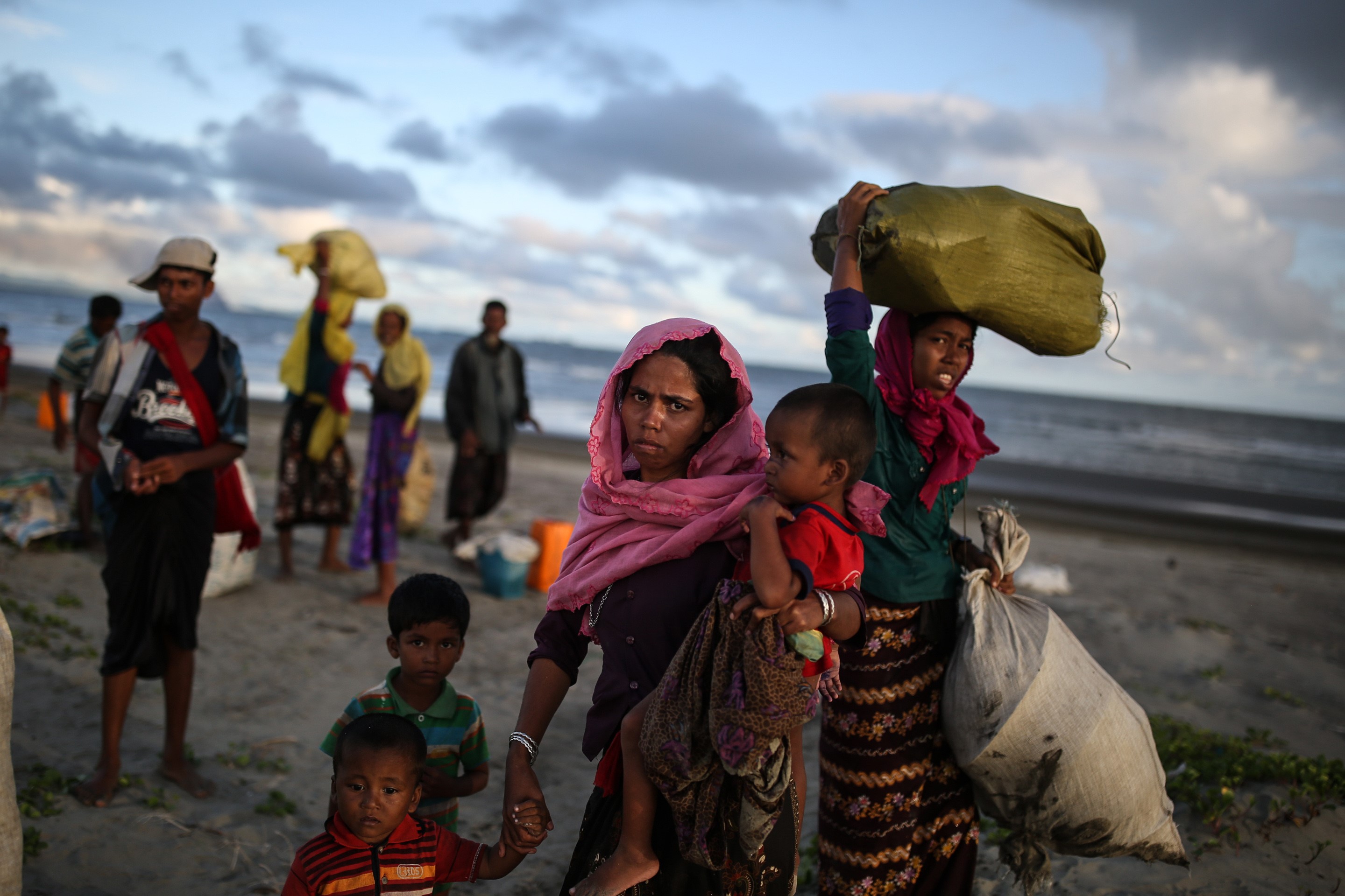 Rohingya people fled from oppression in Myanmar