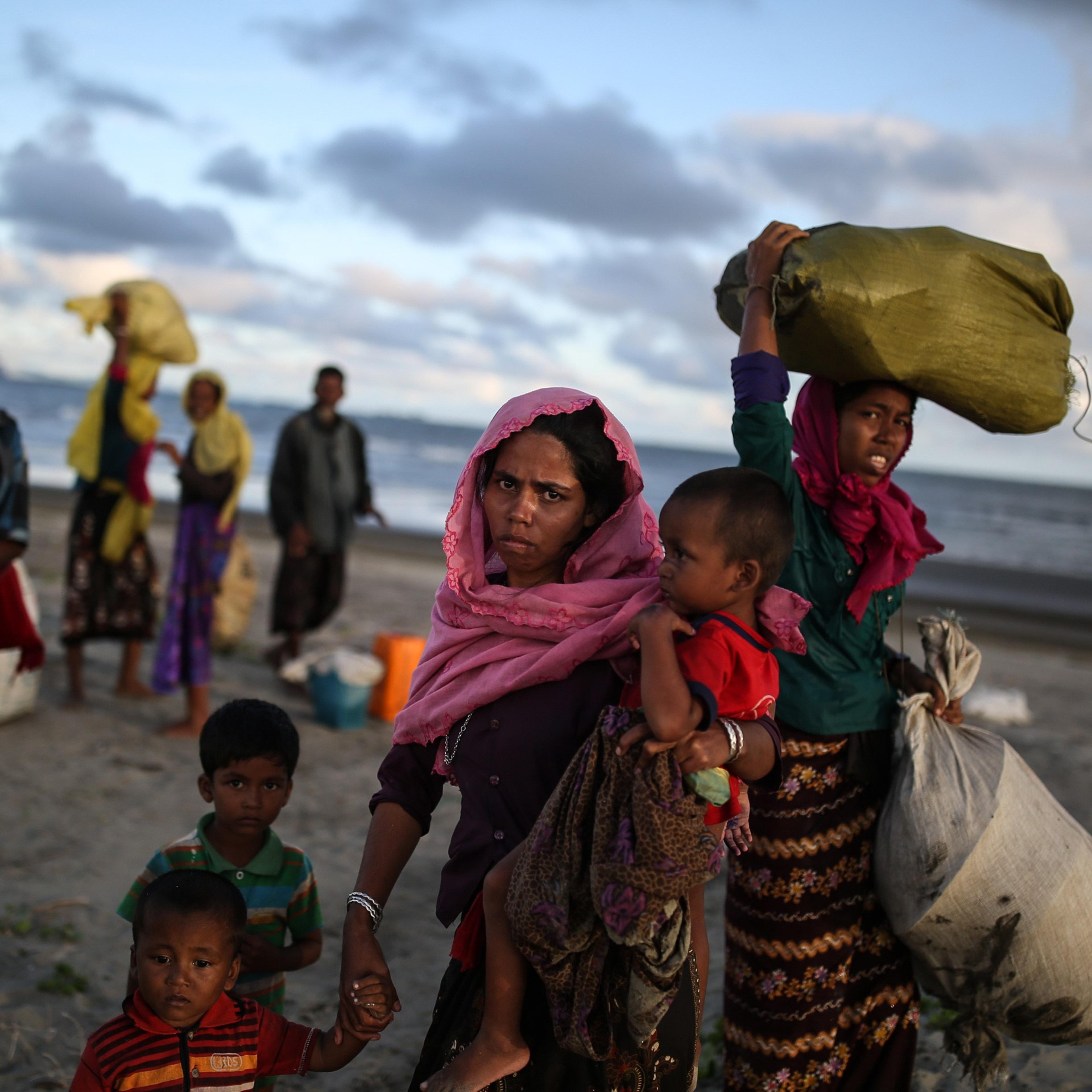 Rohingya people fled from oppression in Myanmar