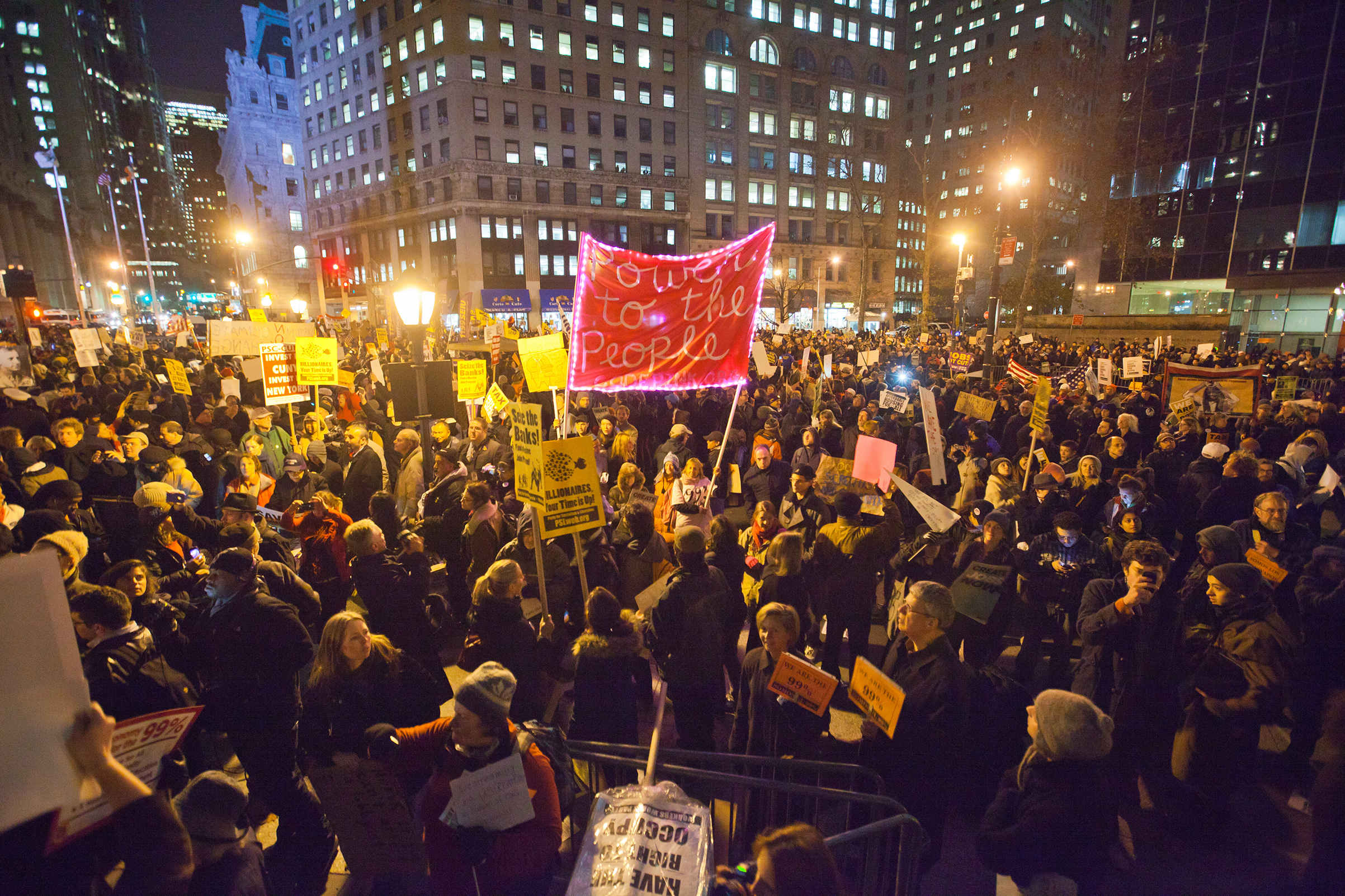 Occupy Wall Street Rally in Foley Square on The 2nd Month Anniversary of the Movement