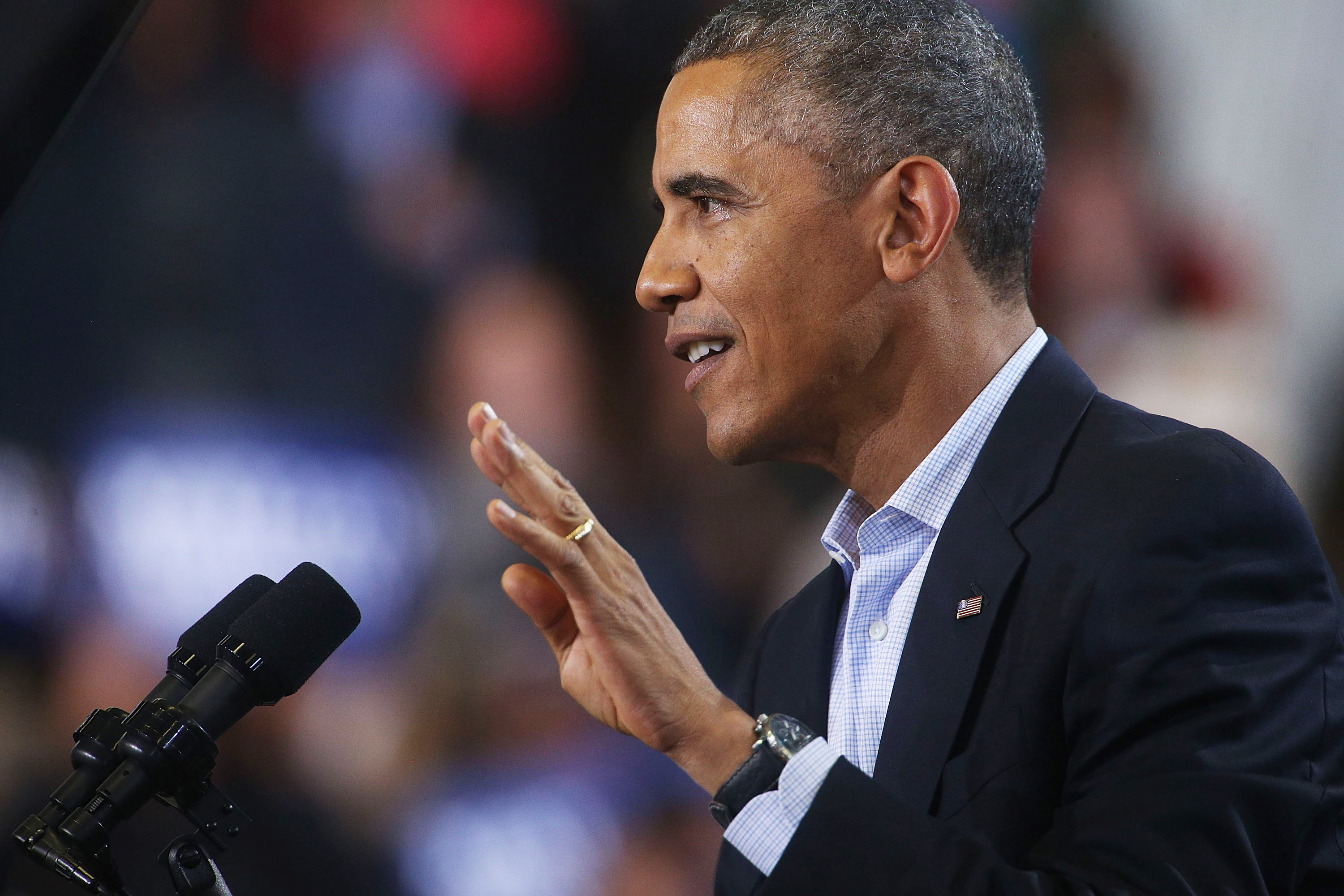 President Obama Attends Rally For The Re-Election Of Connecticut Gov. Malloy