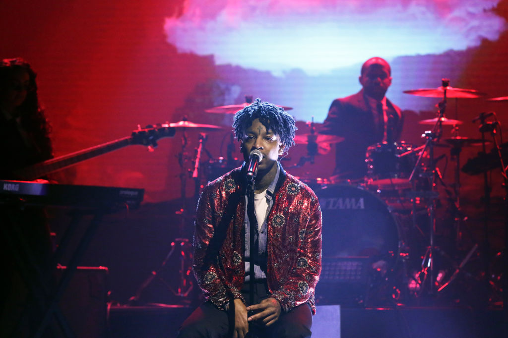 Musical guest 21 Savage performs on 'The Tonight Show Starring Jimmy Fallon'