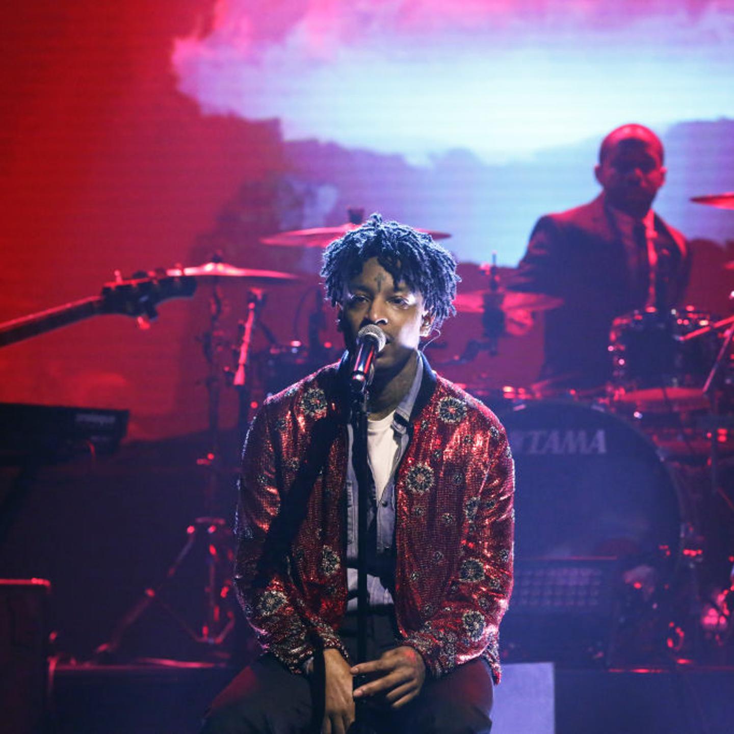 Musical guest 21 Savage performs on 'The Tonight Show Starring Jimmy Fallon'