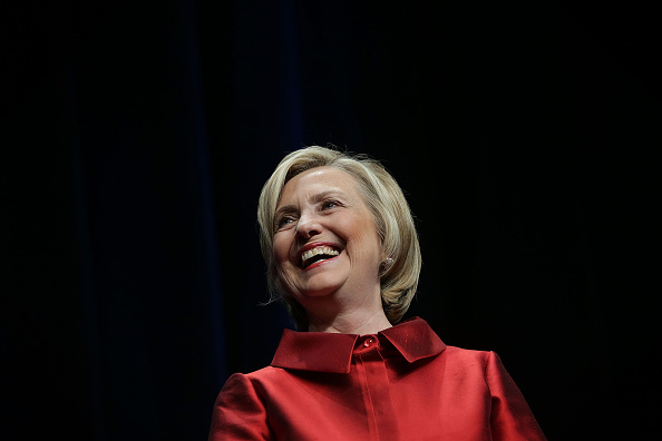Democratic U.S. presidential hopeful and former U.S. Secretary of the State Hillary Clinton speaks during the Democratic Party of Virginia Jefferson-Jackson dinner June 26, 2015 at George Mason University's Patriot Center in Fairfax, Virginia.