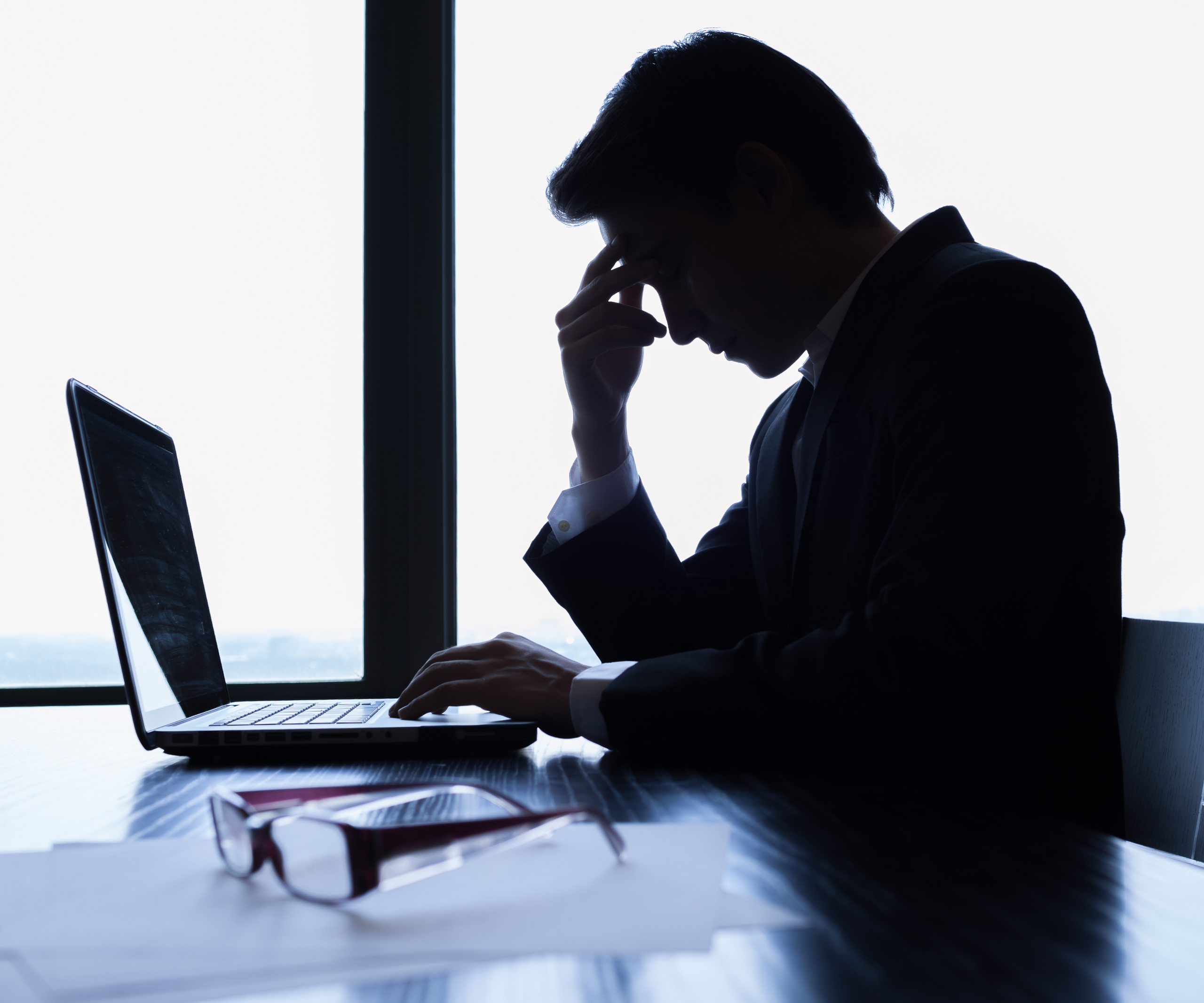 Stressed businessman