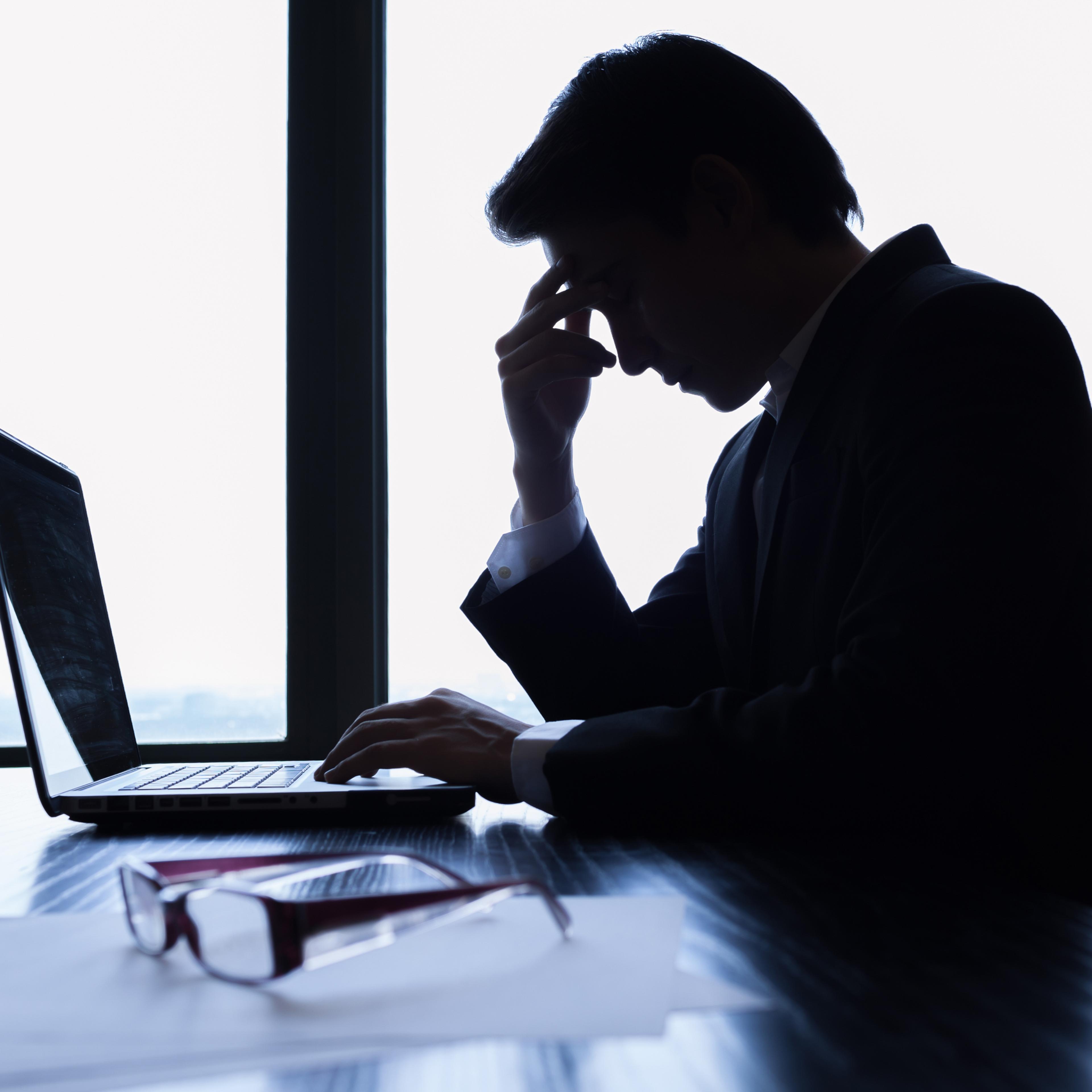 Stressed businessman