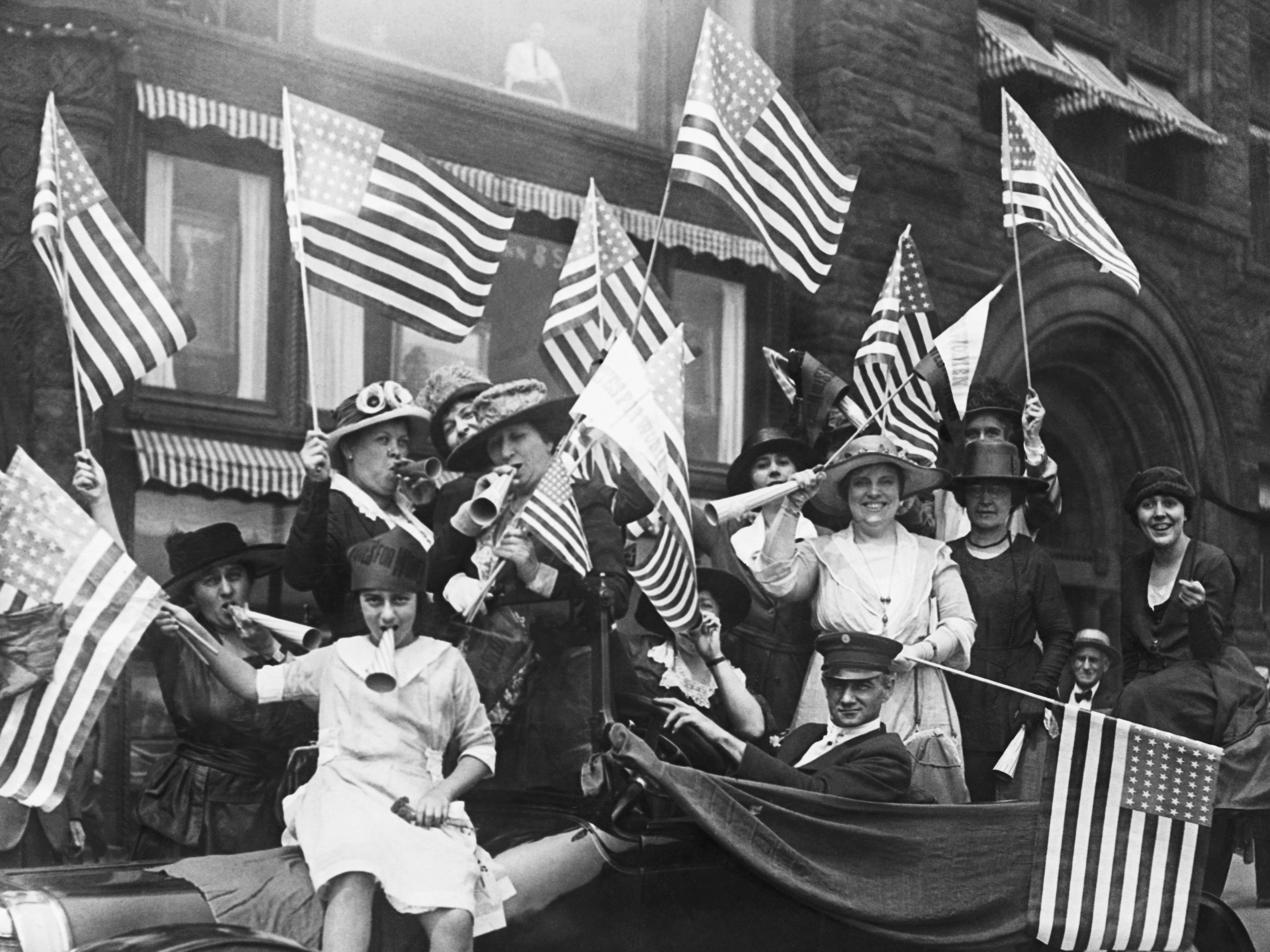 Suffragettes Celebrating Passing of 19th Amendment