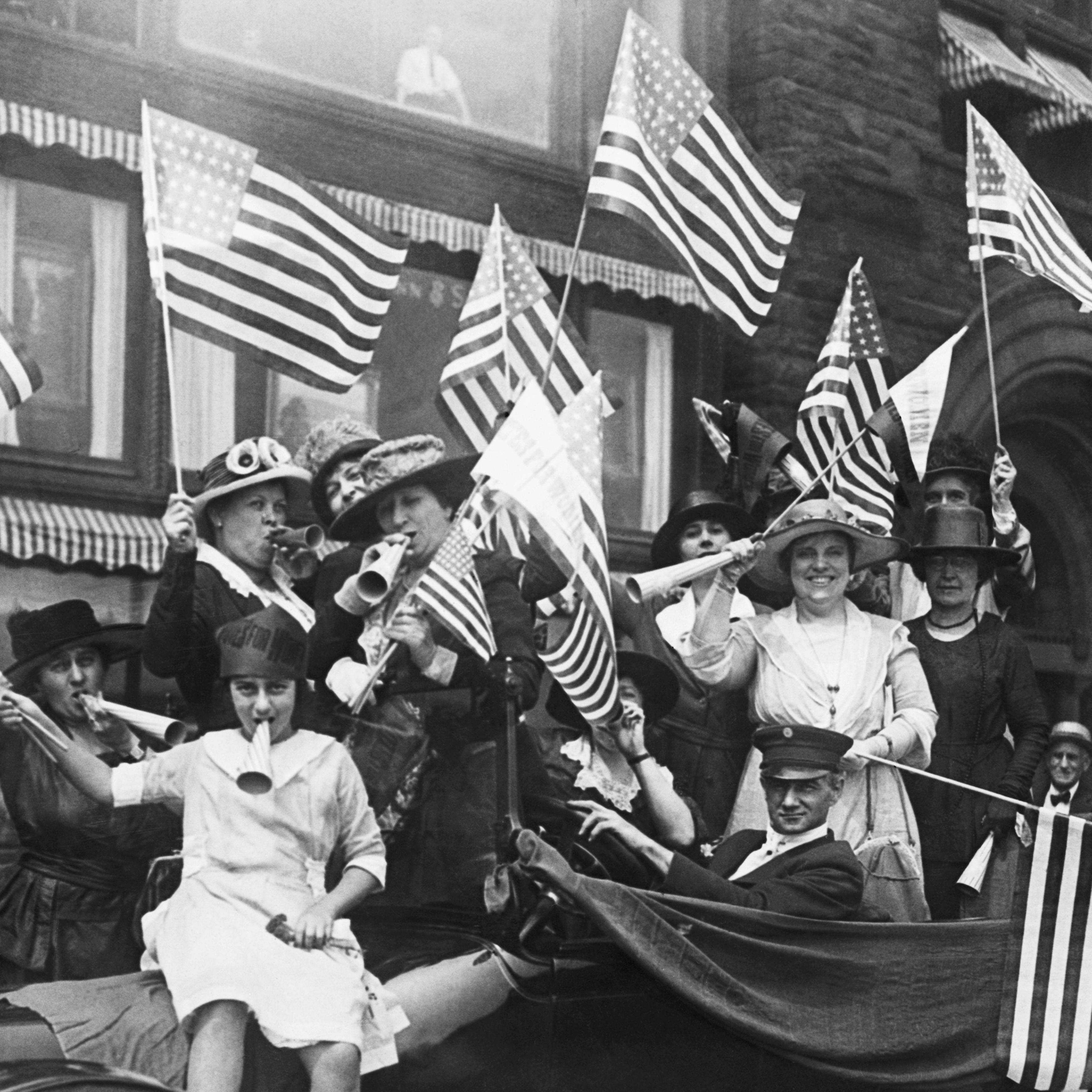 Suffragettes Celebrating Passing of 19th Amendment