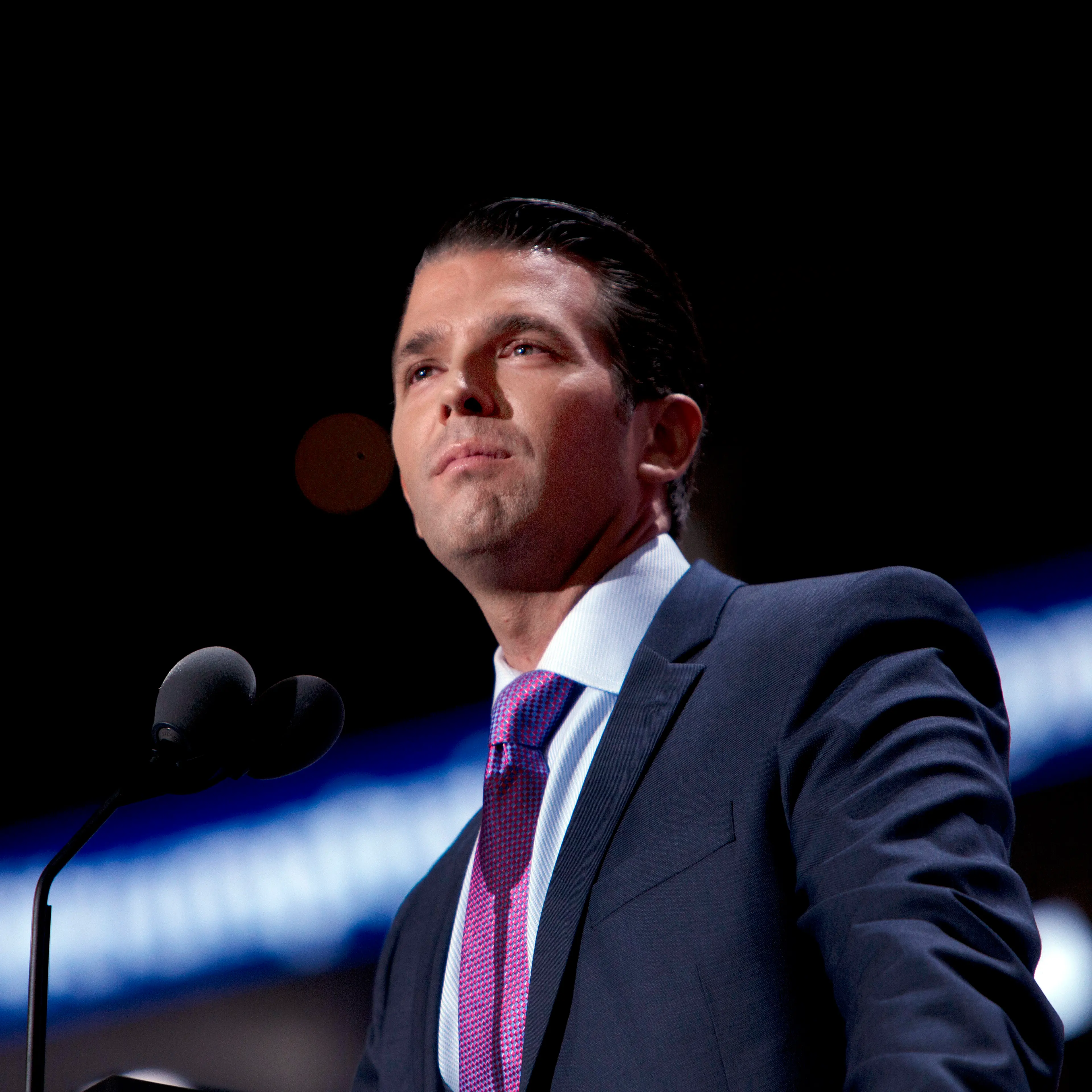 Donald Trump Jr. speaks at the Republican National Convention in Cleveland on Tuesday, July 19, 2016.