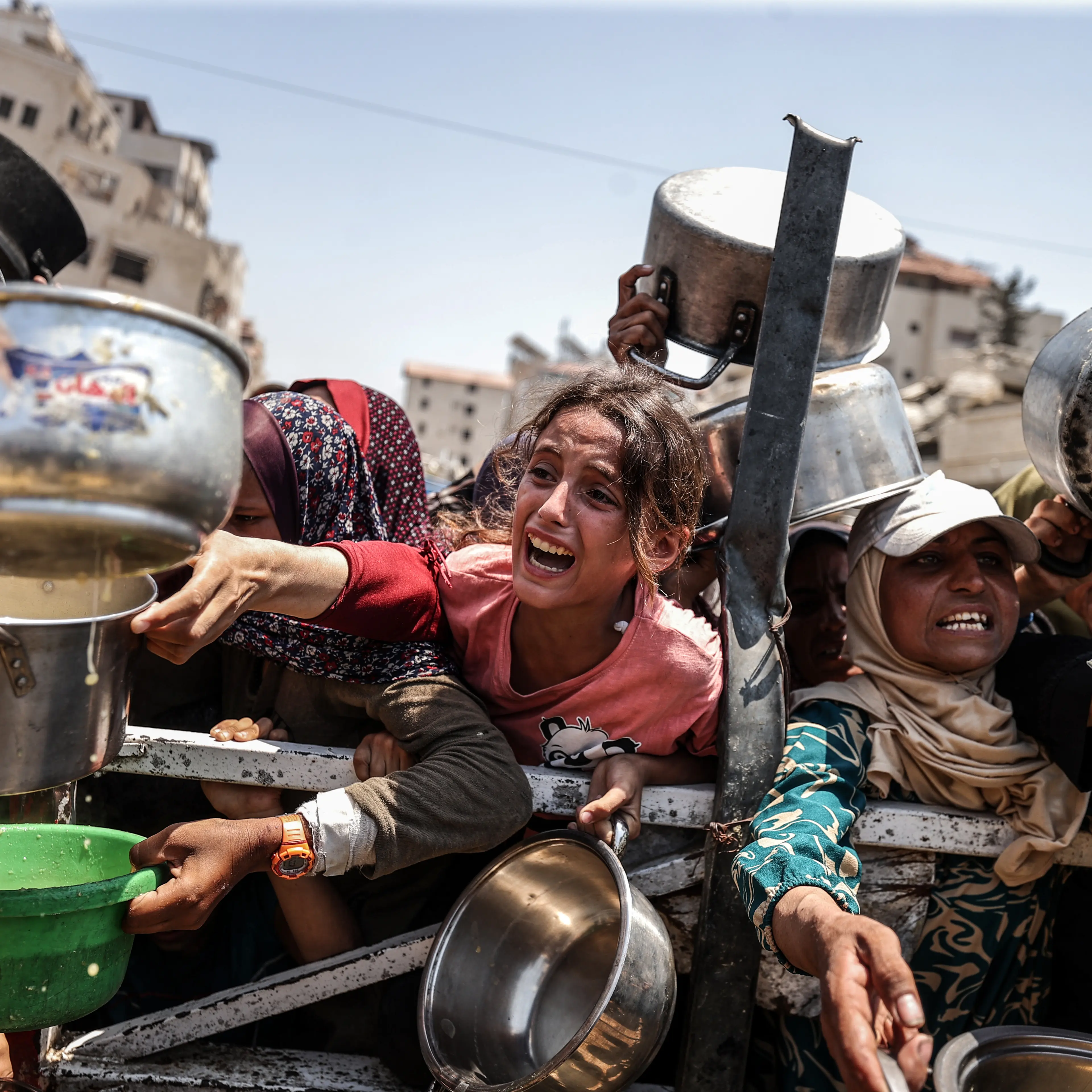 Food distributed to Palestinians struggling with hunger in Gaza