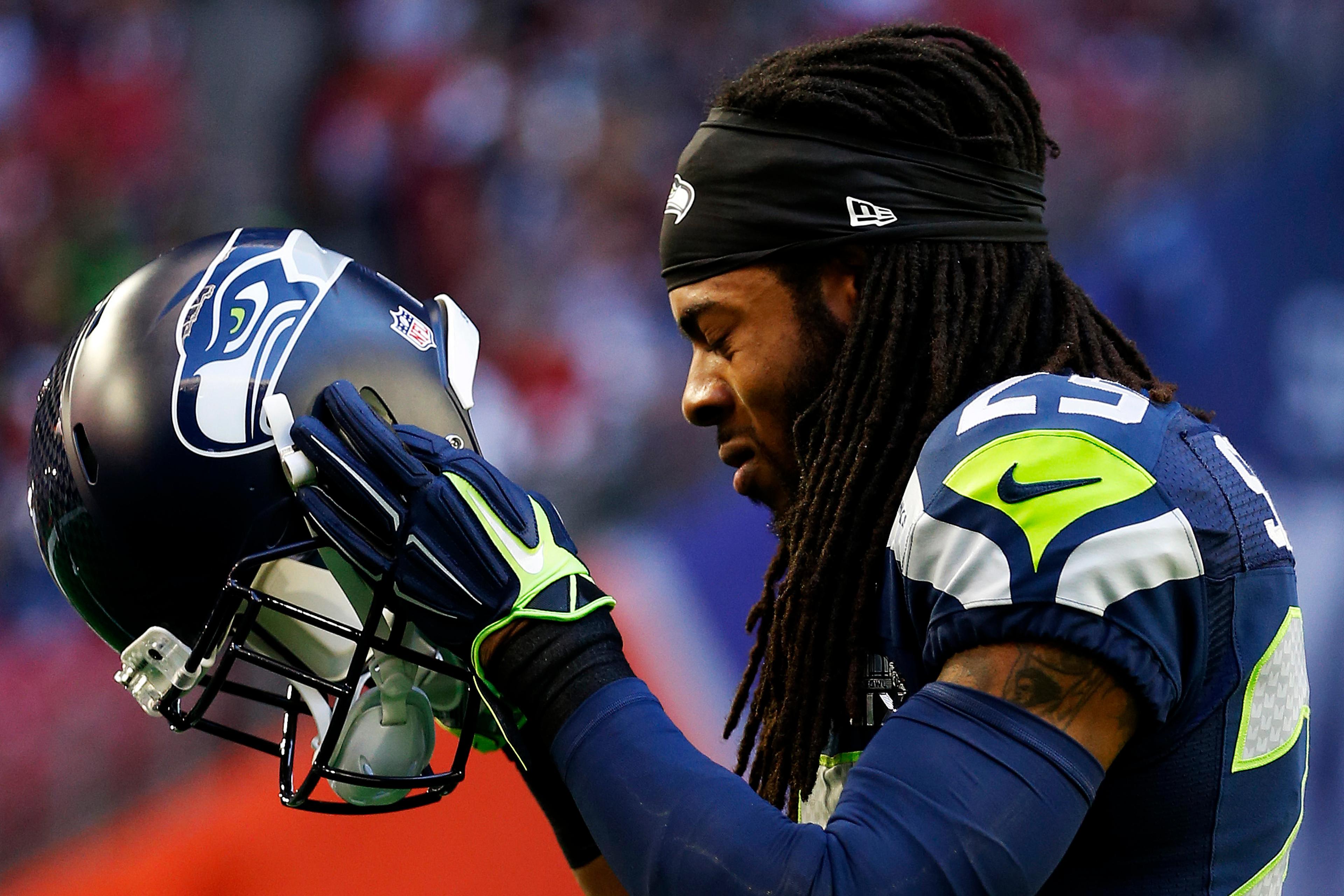 during Super Bowl XLIX at University of Phoenix Stadium on February 1, 2015 in Glendale, Arizona.