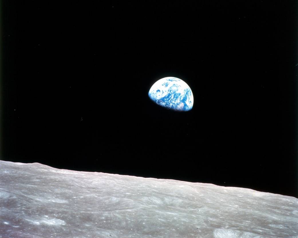 Home seen whole: The iconic Earthrise photo, shot by the crew of Apollo 8 in 1968