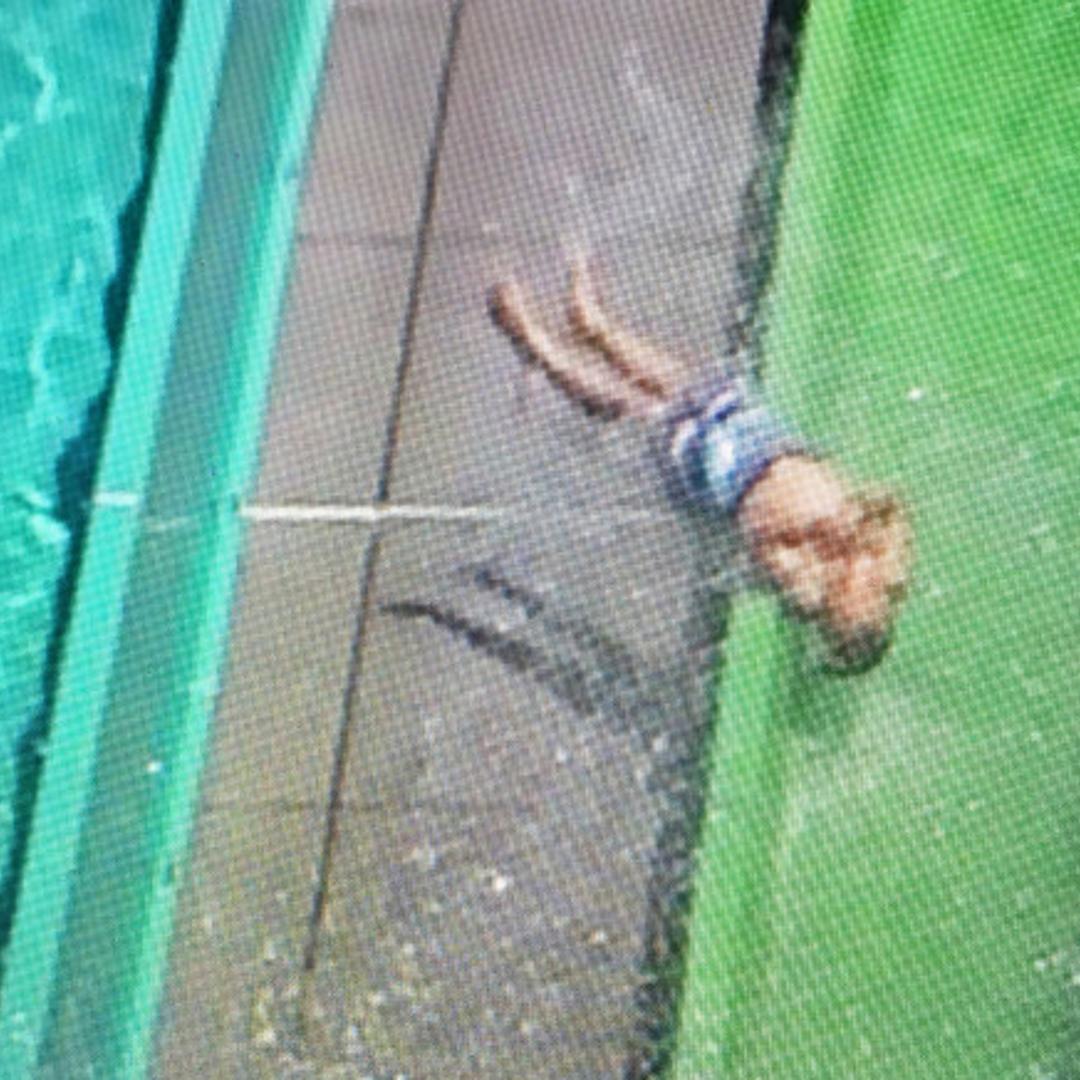 A child is thrown out of the Emerald Plunge water slide during the opening day of The Wave water park in Dublin, Calif., on Saturday, May 27, 2017. The child landed on the concrete next to the slide and was taken to the office by park personnel. (Jose Ca