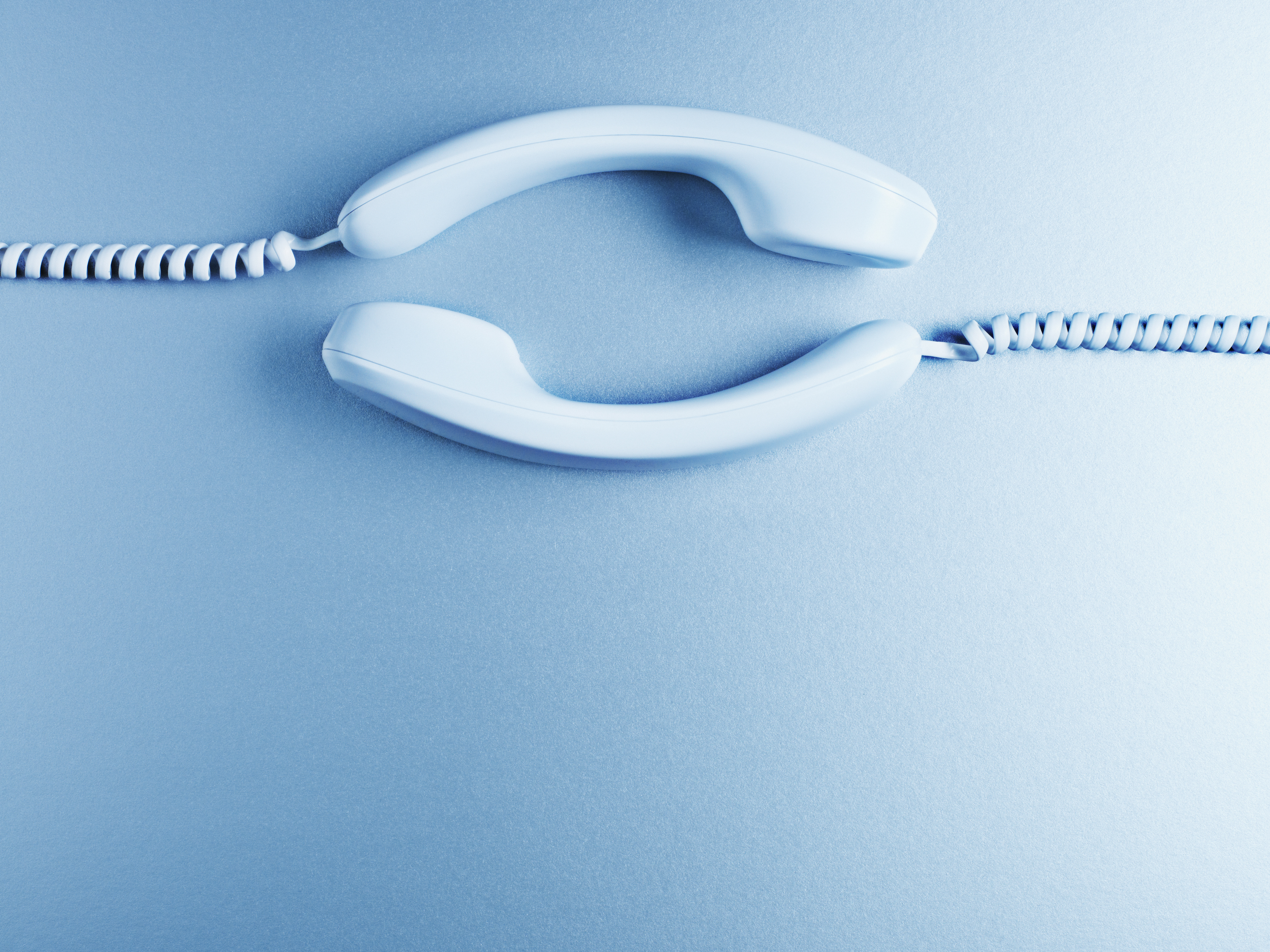 Two telephones communicating