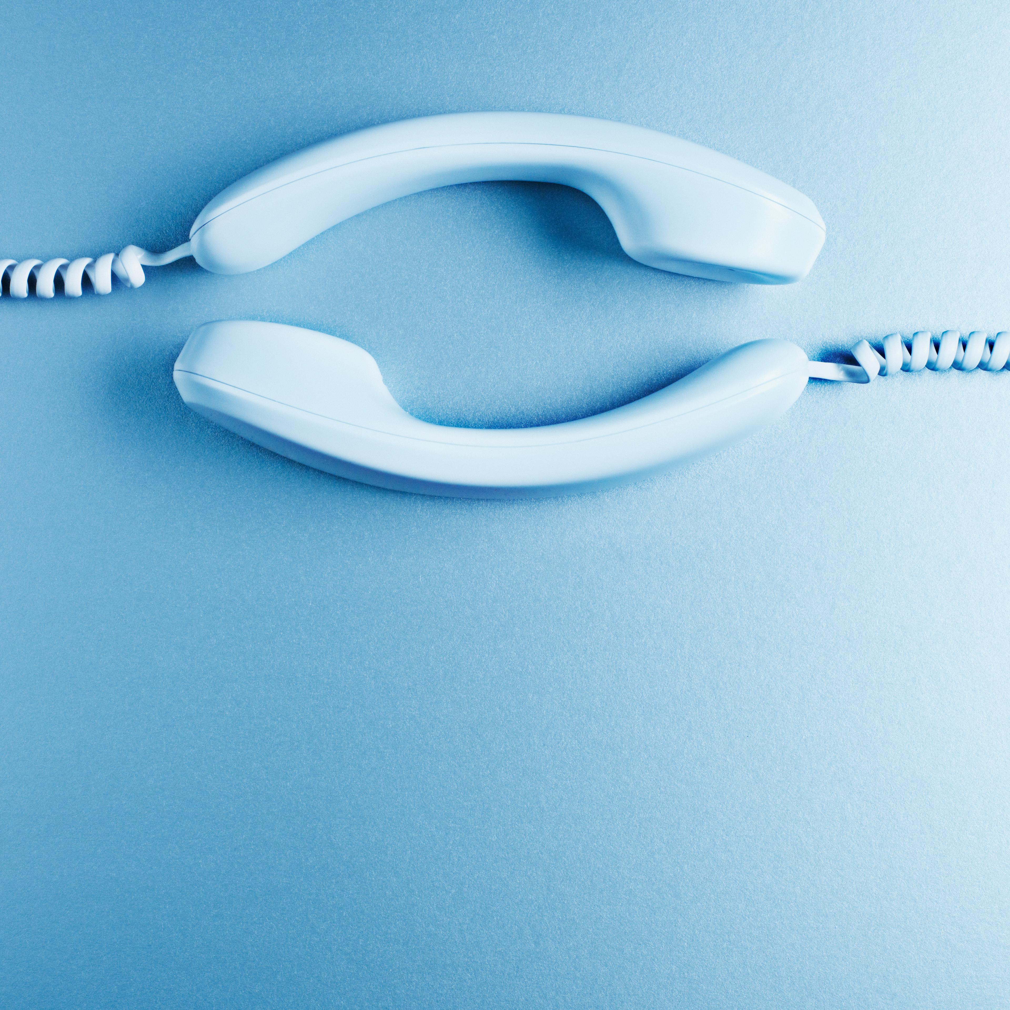 Two telephones communicating