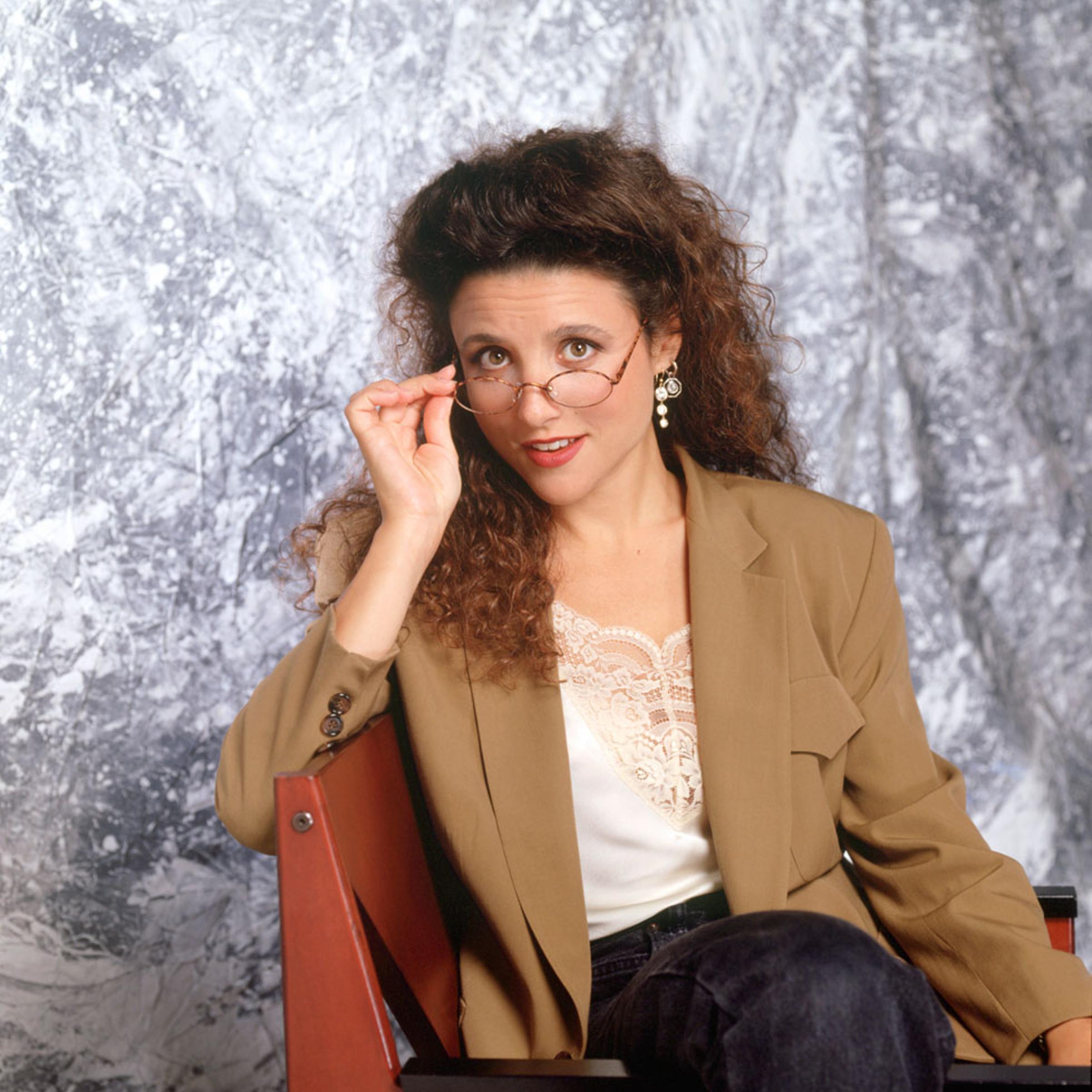 Julia Louis-Dreyfus as Elaine Benes in Season 3 of the television show Seinfeld.