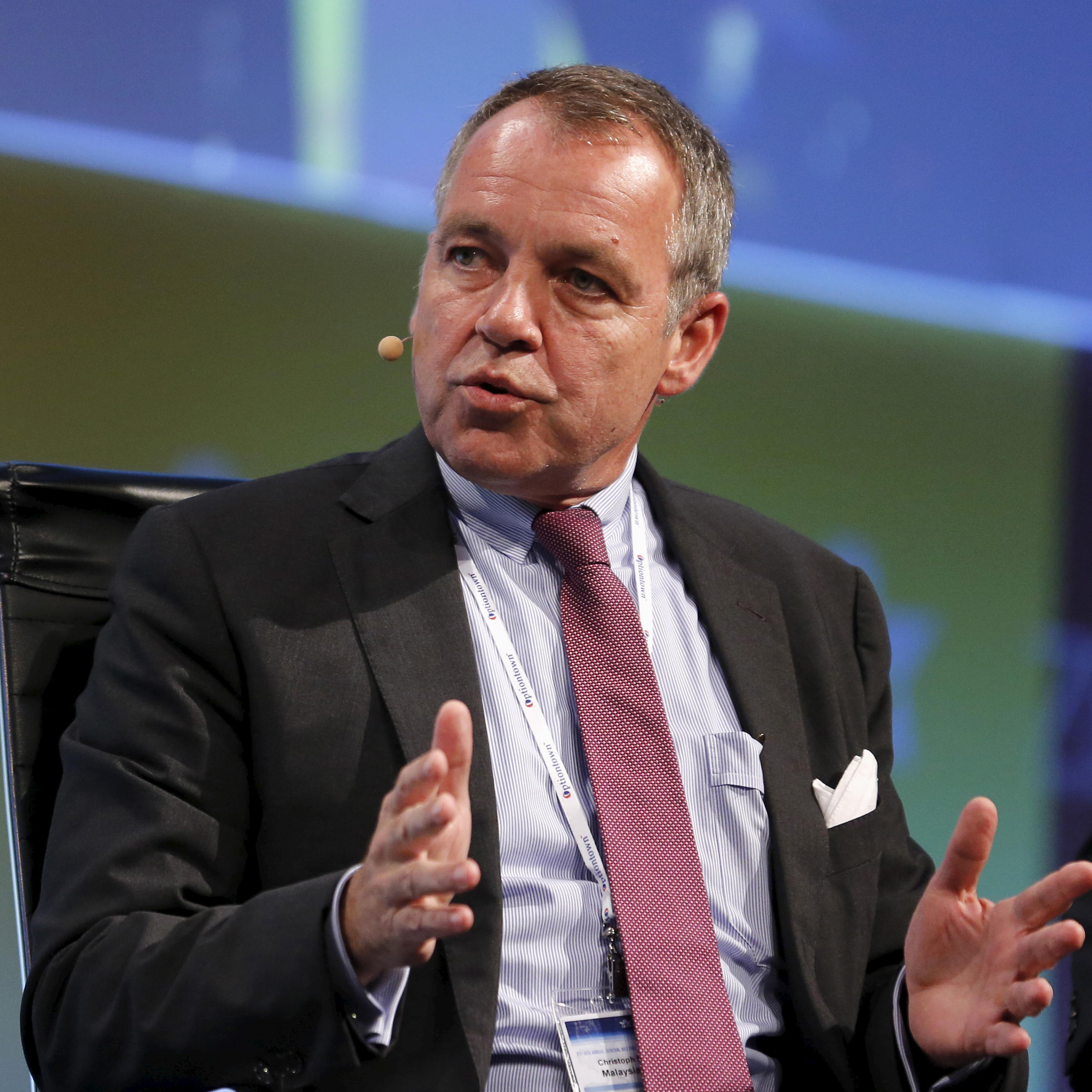 Christoph Mueller, CEO of Malaysia Airlines, speaks during a panel discussion at the 2015 International Air Transport Association (IATA) Annual General Meeting (AGM) and World Air Transport Summit in Miami Beach