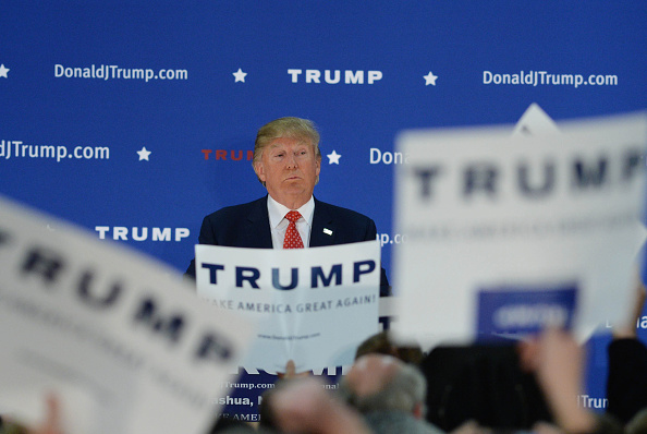 Republican Presidential Candidate Donald Trump Campaigns In Nashua, New Hampshire