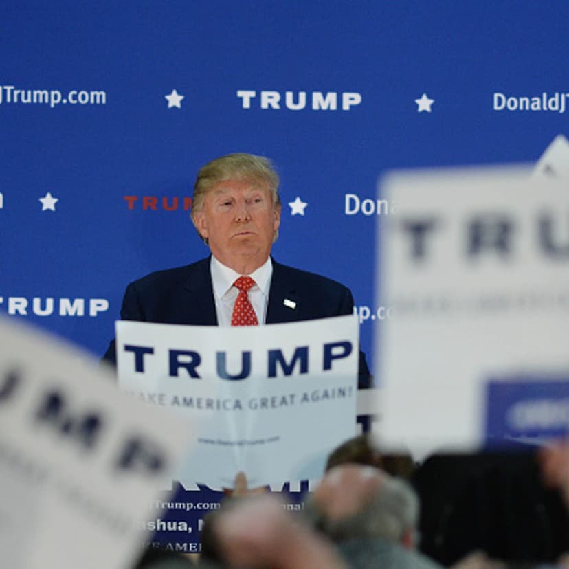 Republican Presidential Candidate Donald Trump Campaigns In Nashua, New Hampshire