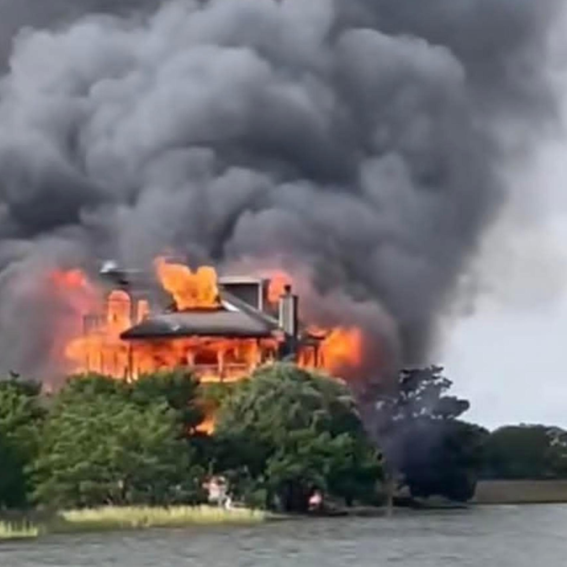 The beachfront home of South Carolina Circuit Judge Diane Goodstein was set ablaze in Edisto Beach, South Carolina, on Oct. 4, 2025.