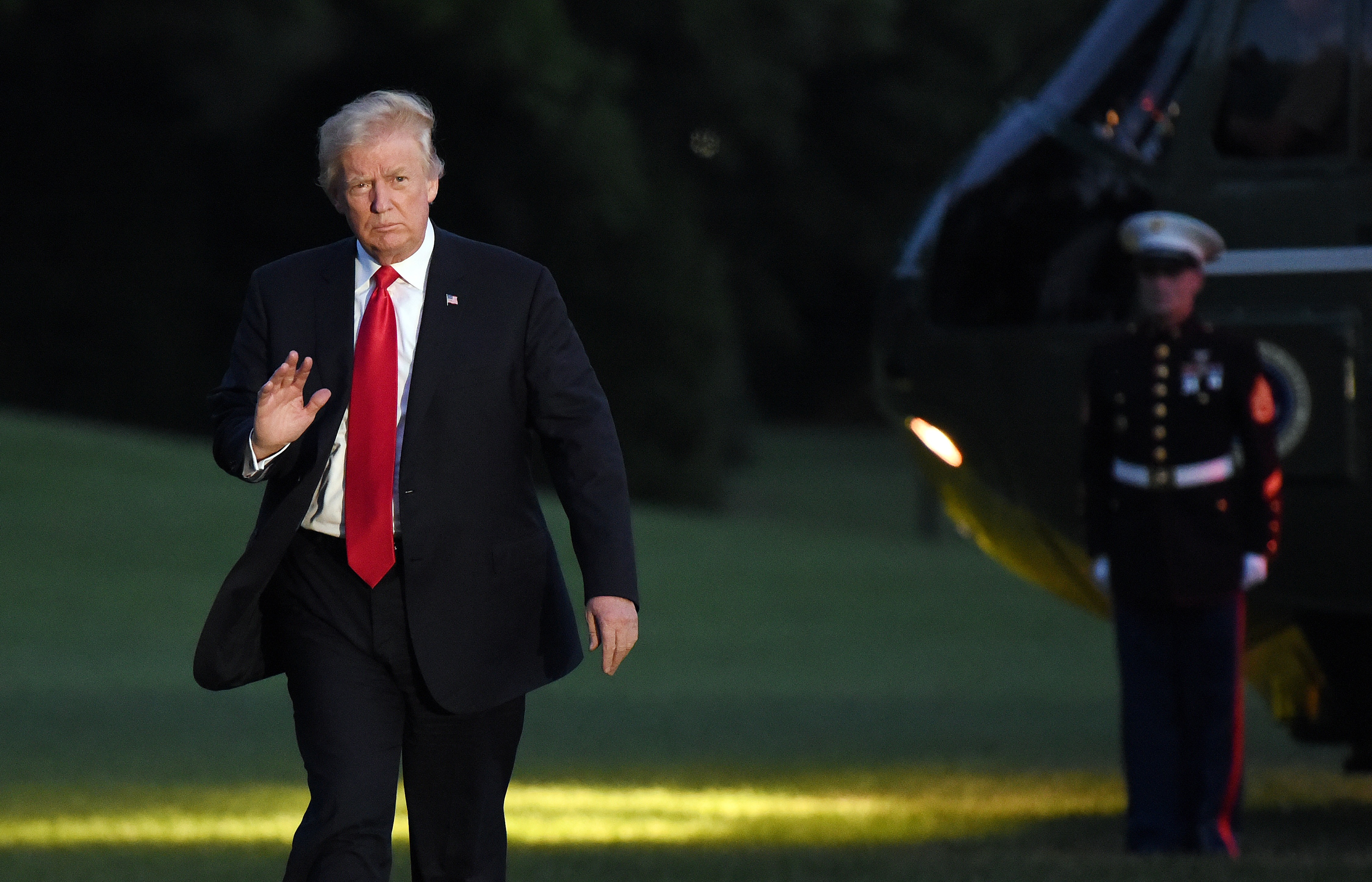 President Trump Returns To White House