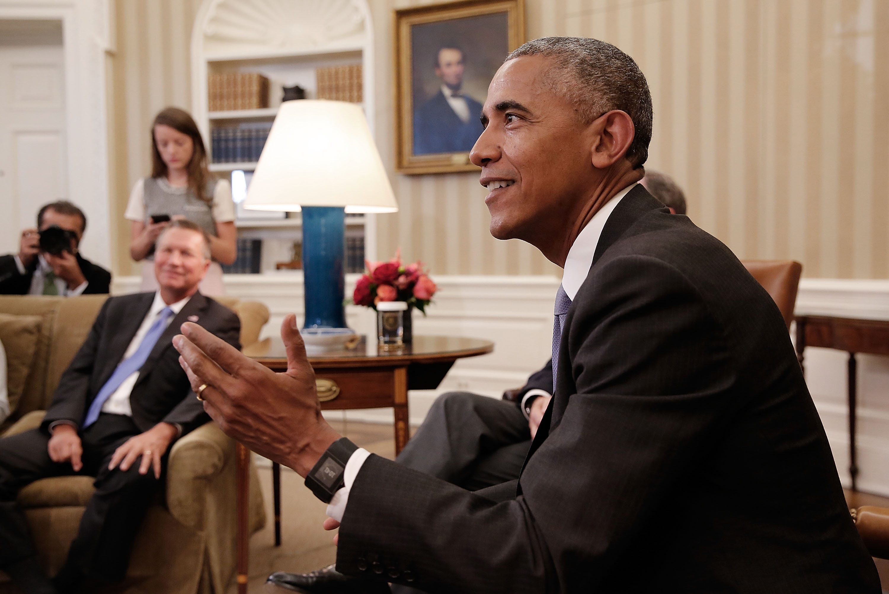 President Obama Meets With Business And Government Leaders To Discuss Trans-Pacific Partnership At The White House