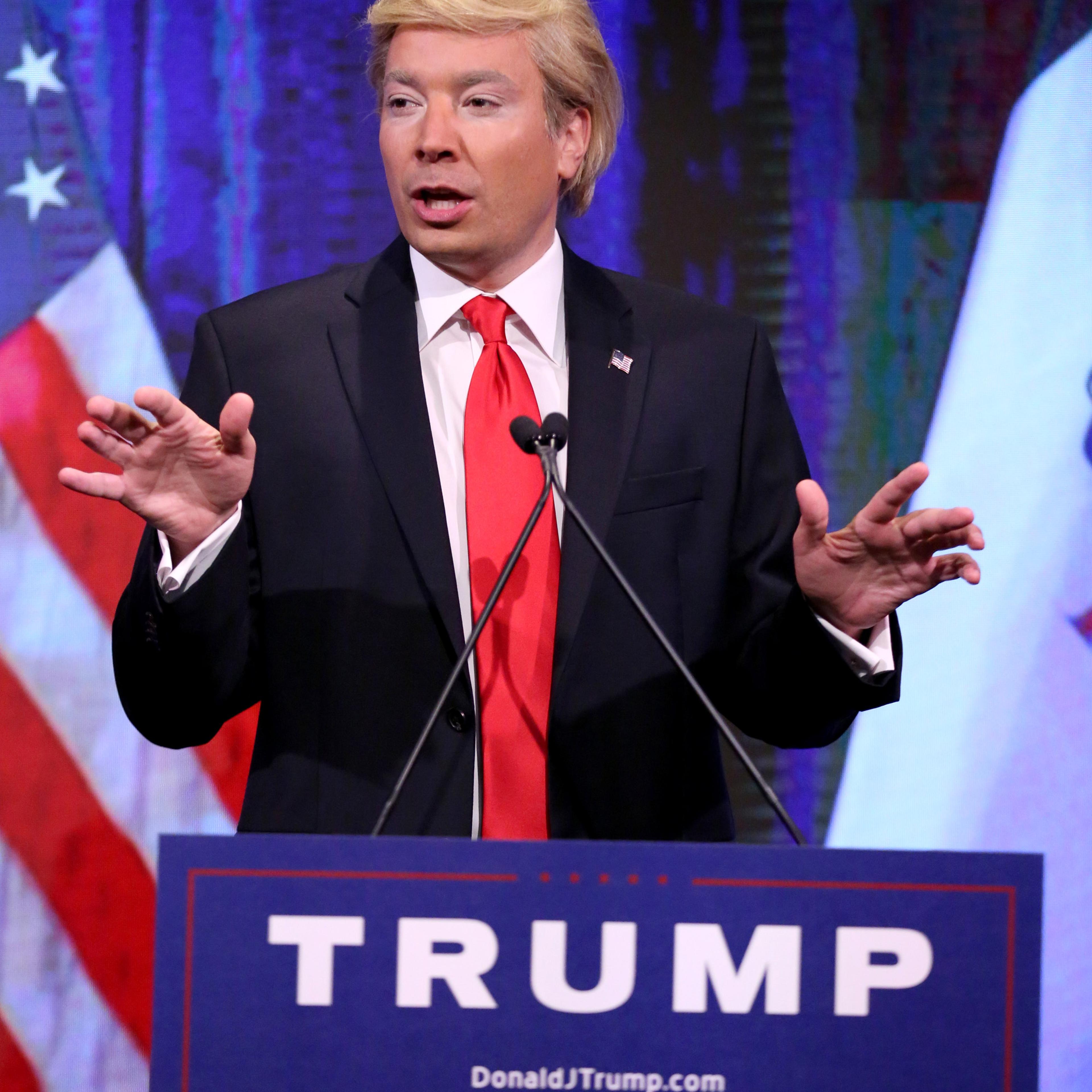 Pictured: Host Jimmy Fallon as Donald Trump on February 3, 2016.