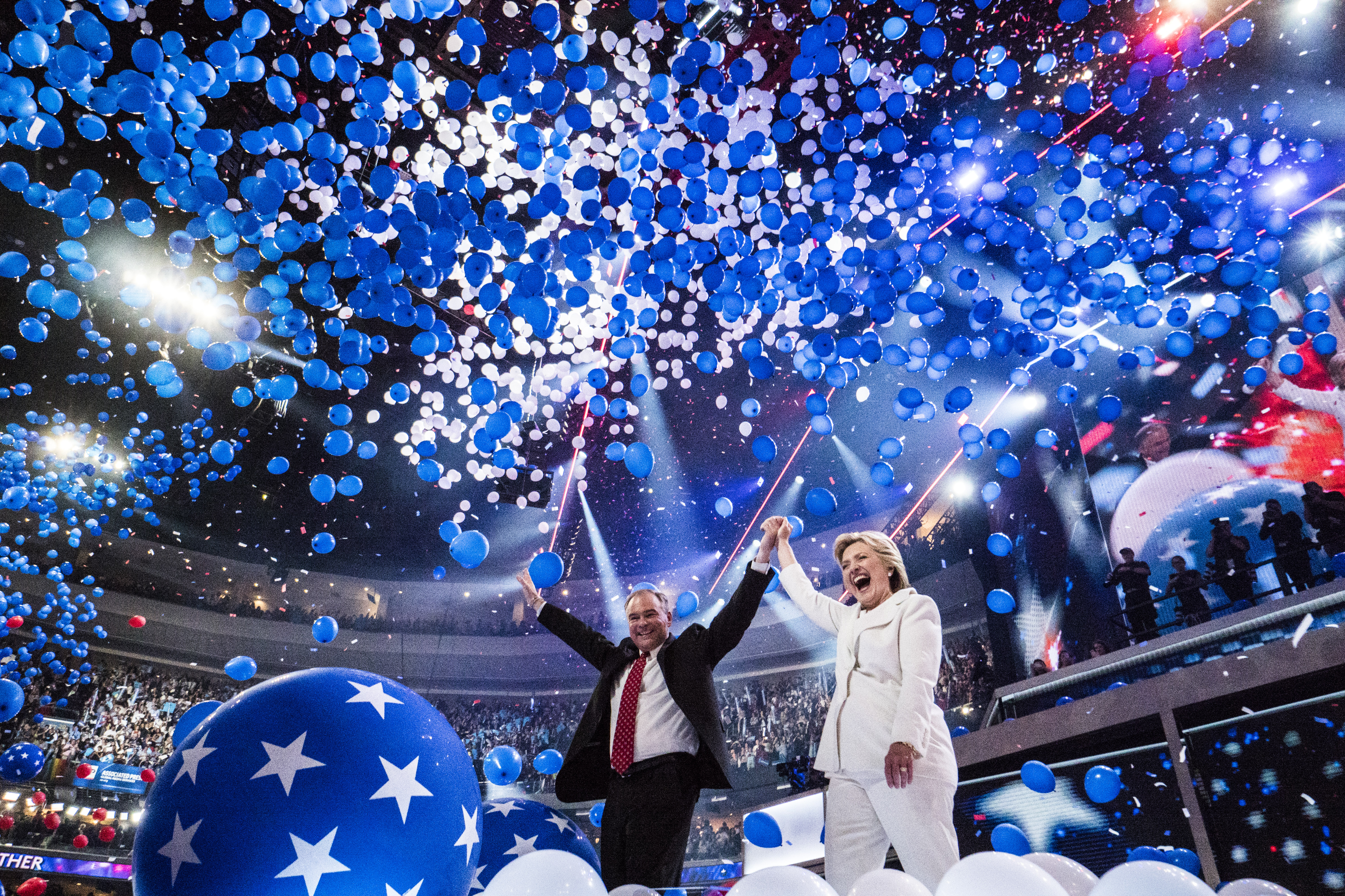 Democratic presidential nominee Hillary Clinton speaks at the Democratic National Convention in Philadelphia on July 28, 2016.