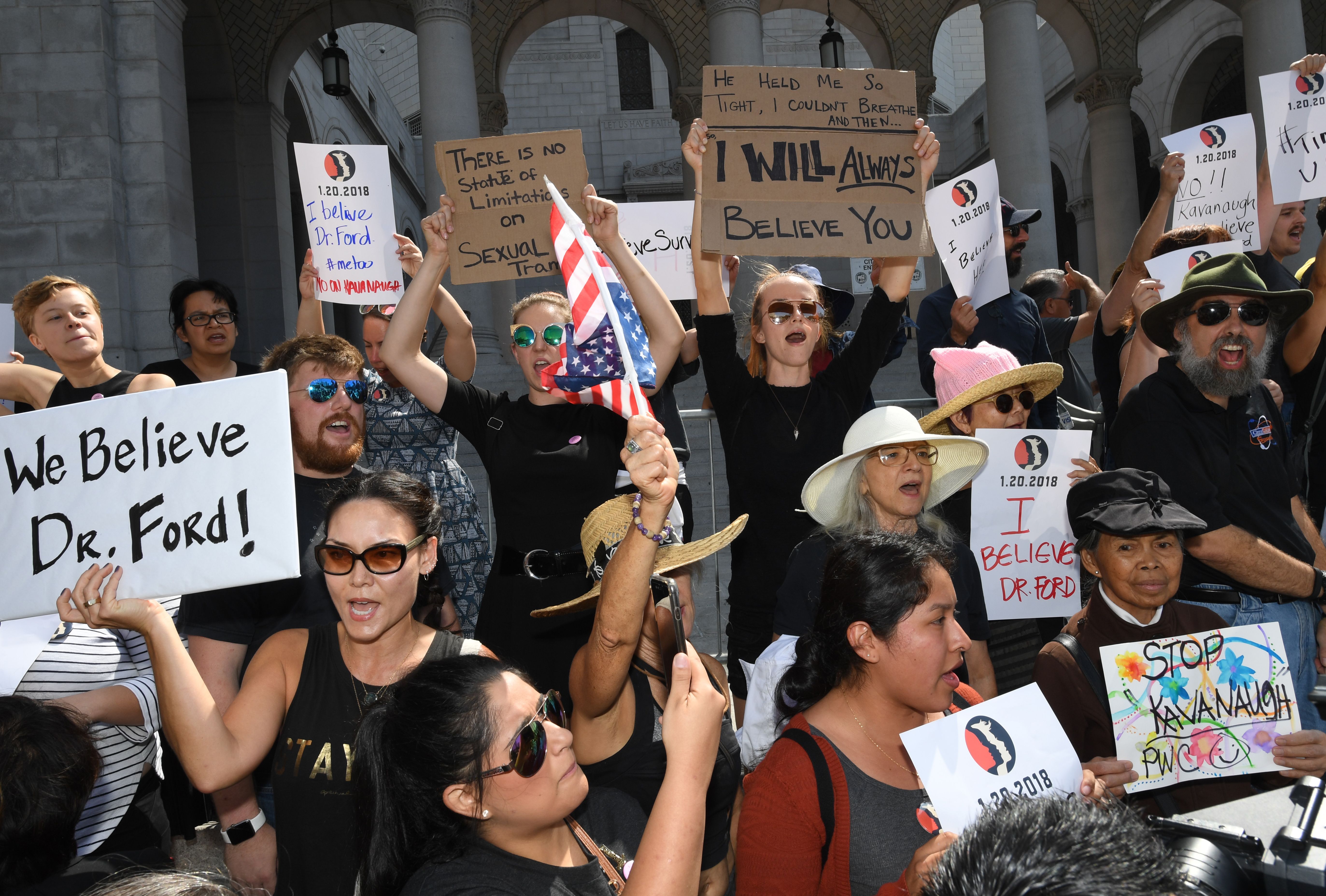 Protesters against Kavanaugh's confirmation