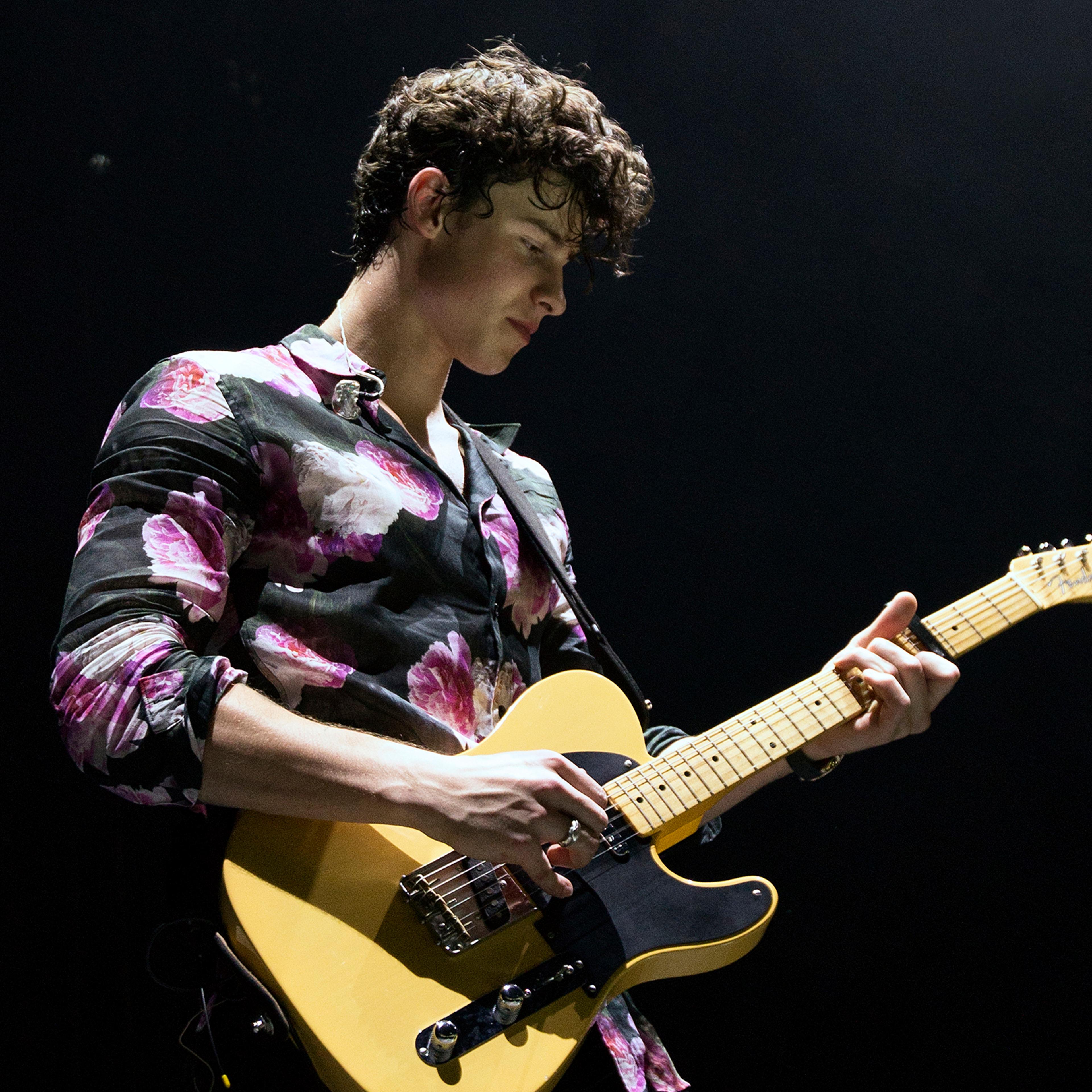 Musician Shawn Mendes performs on stage