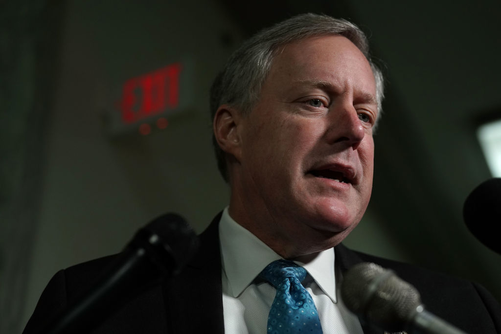 Rep. Mark Meadows speaks to members of the media