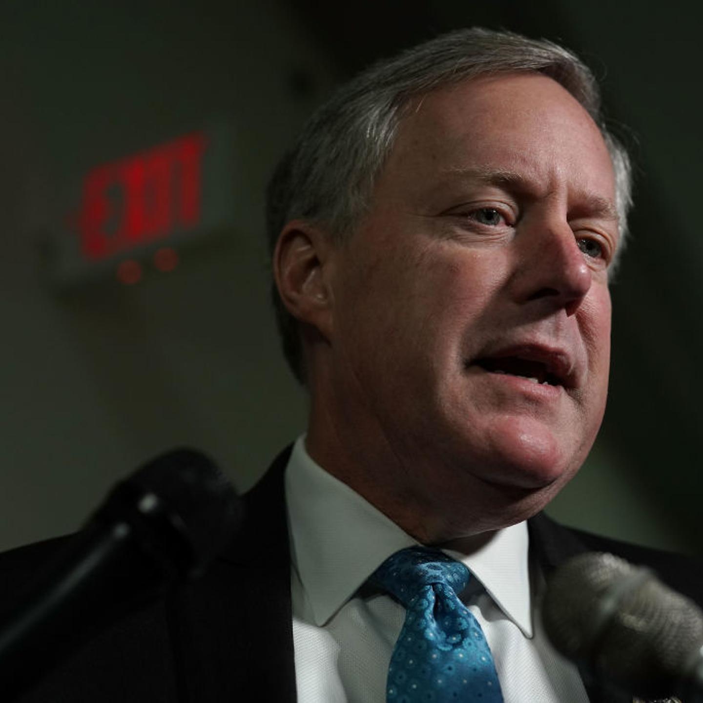 Rep. Mark Meadows speaks to members of the media