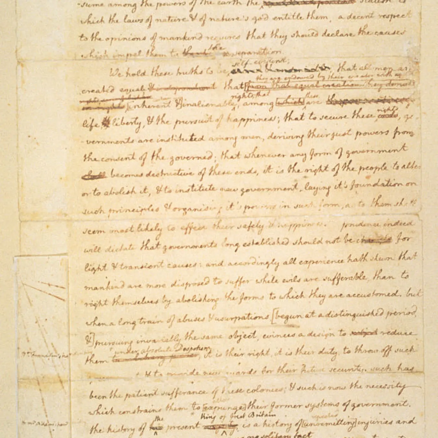 Rough Draft of the Declaration of Independence