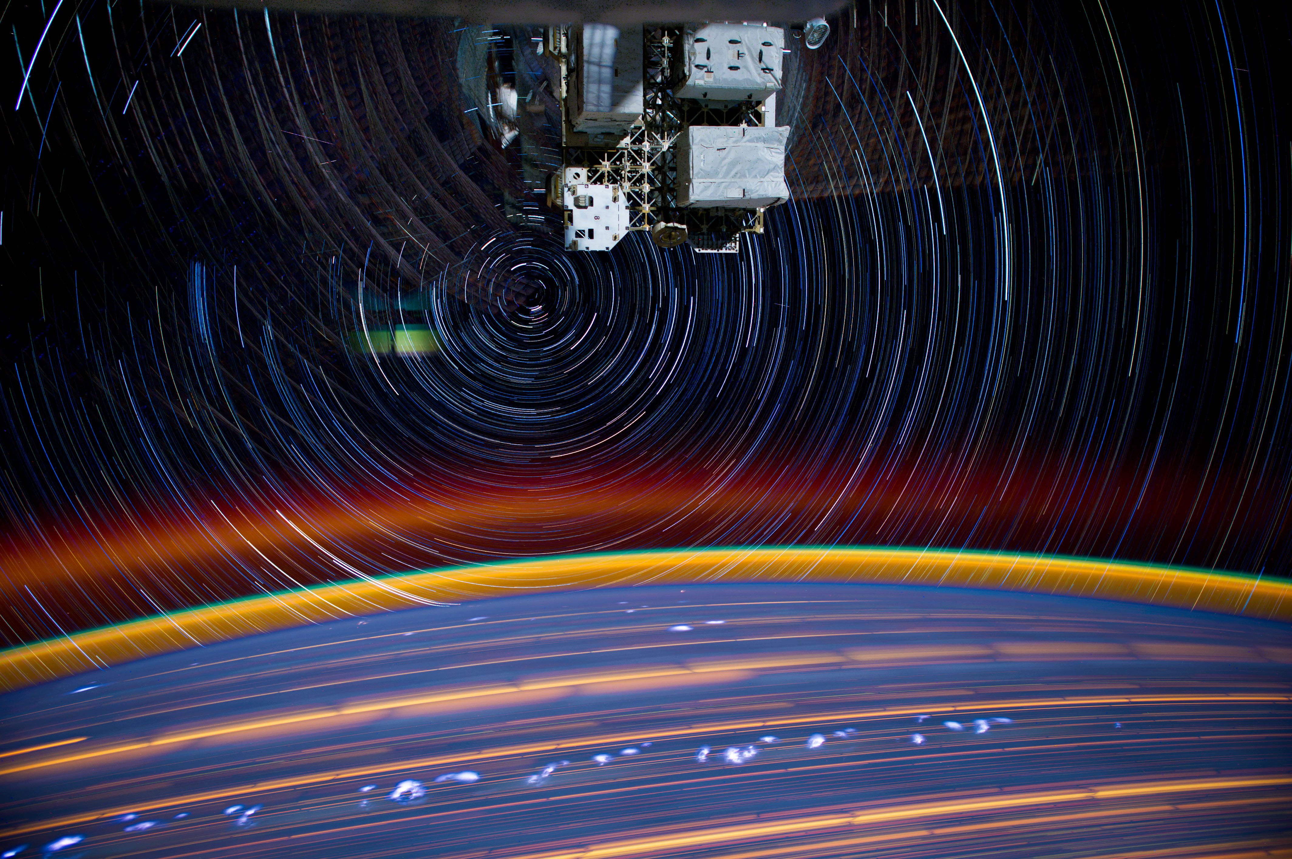 ISS030 star trail composite using iss030e158927 thru iss030e158944