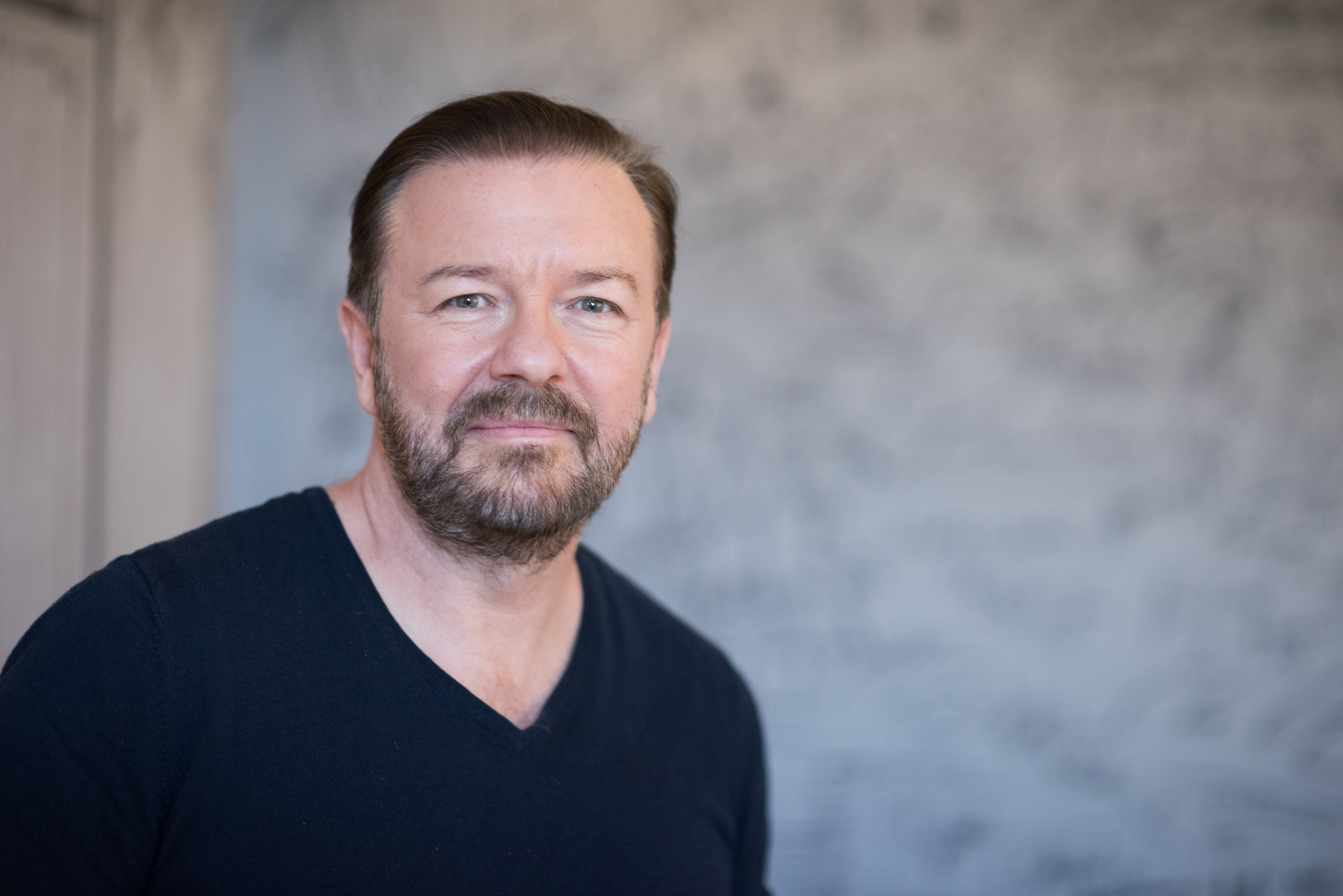 Ricky Gervais arrives at AOL Build Speaker Series on June 15, 2016 in New York City.
