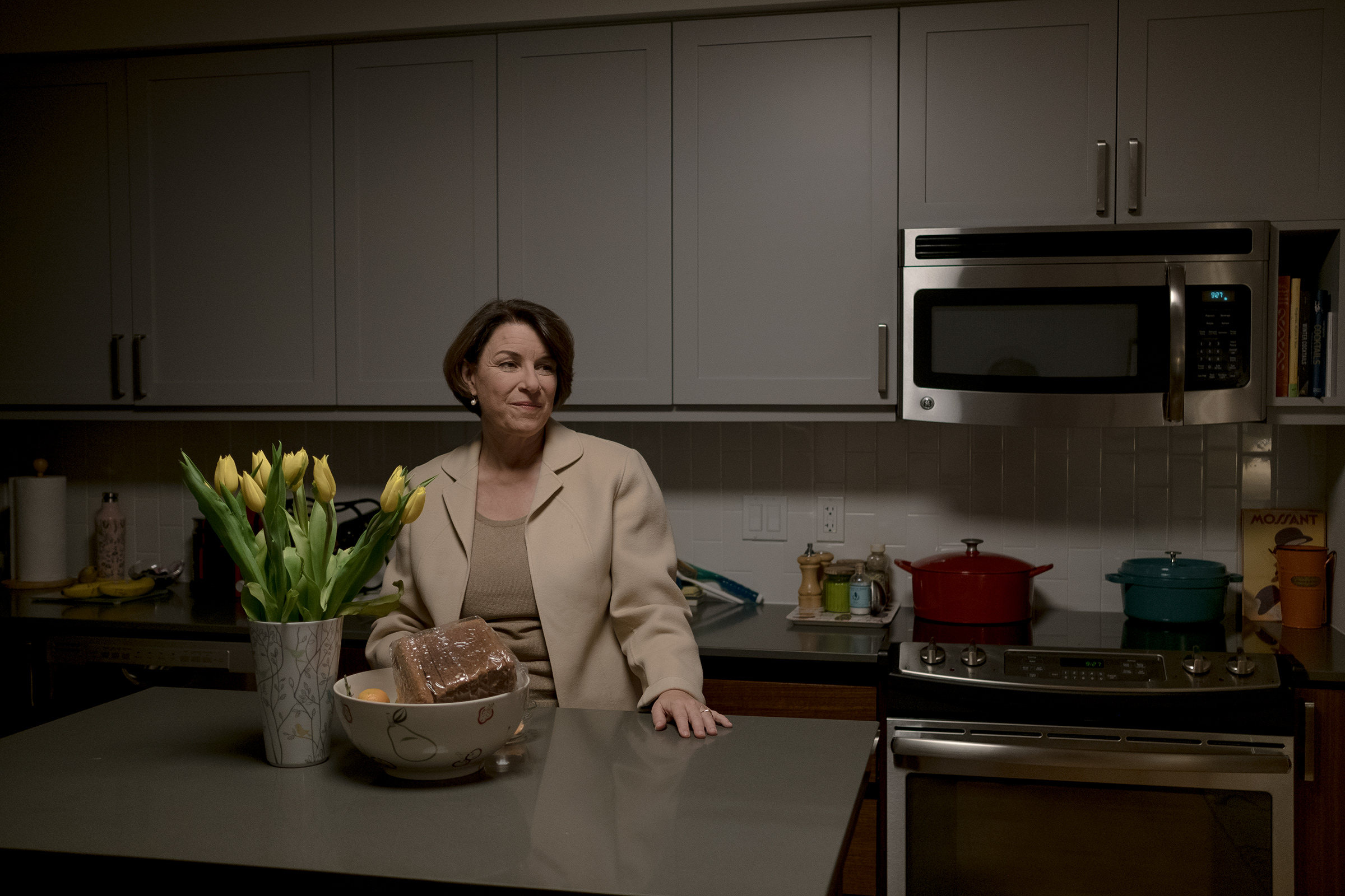 Sen. Amy Klobuchar at her apartment in Washington, D.C. on Nov. 11, 2019.