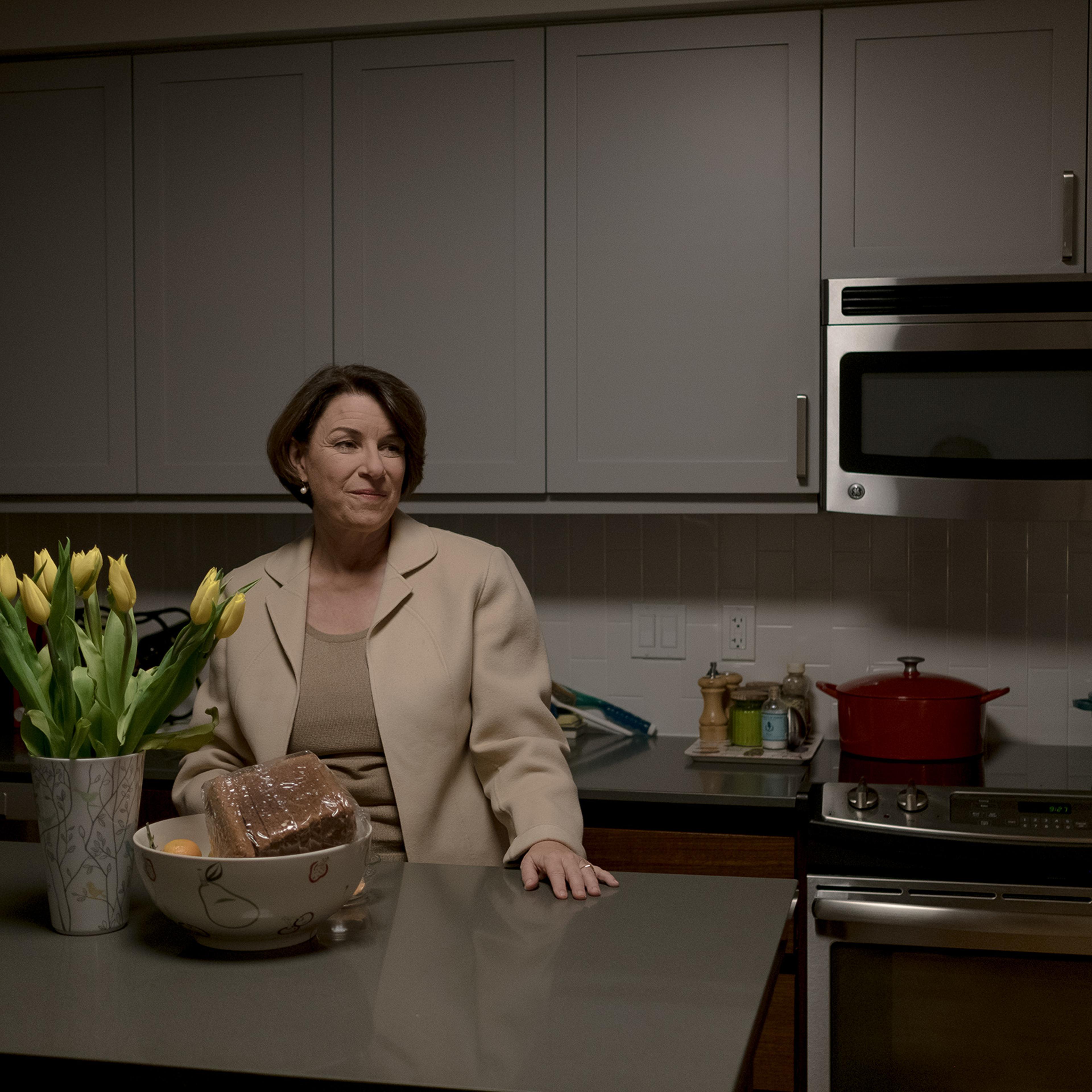 Sen. Amy Klobuchar at her apartment in Washington, D.C. on Nov. 11, 2019.