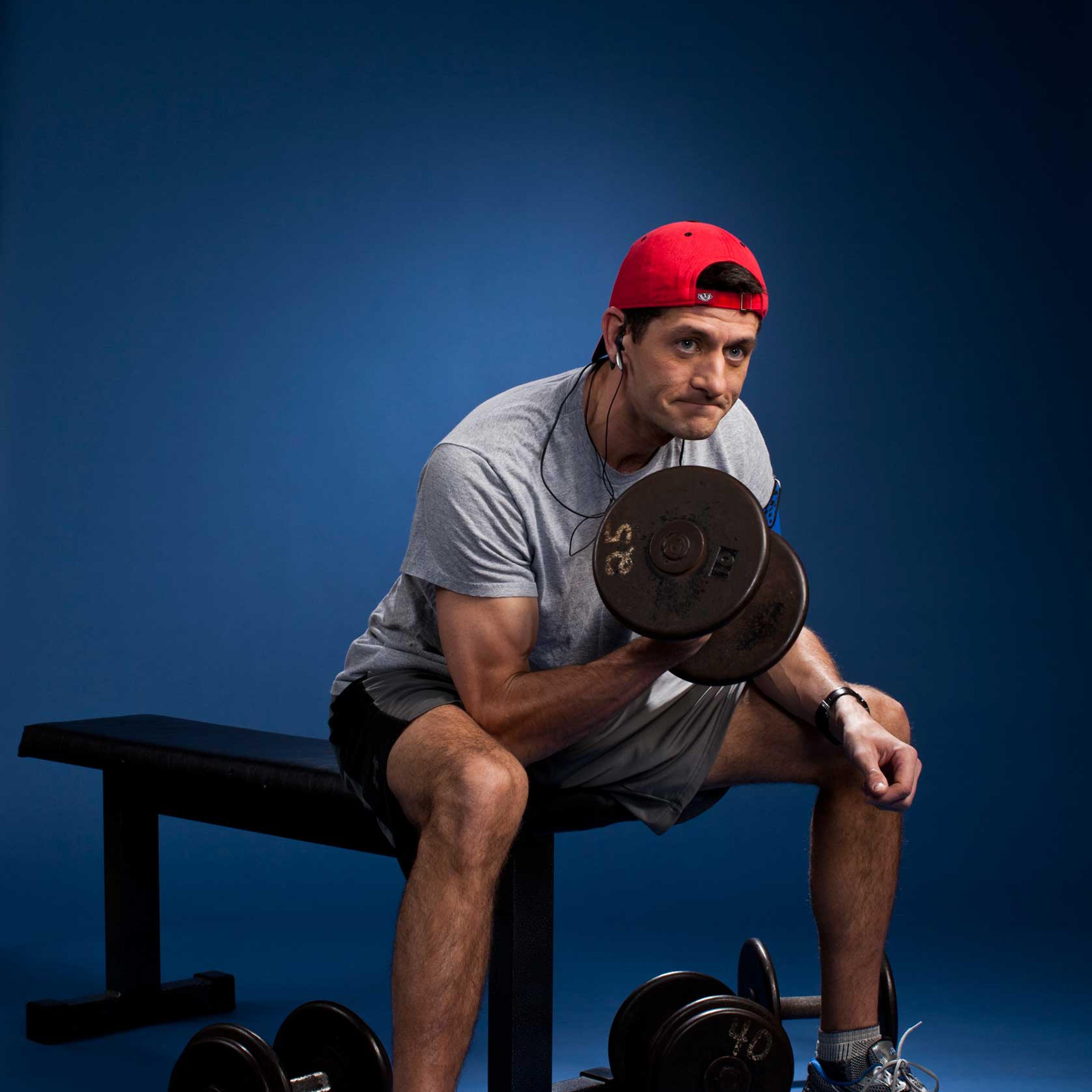 Republican vice-presidential candidate Paul Ryan was photographed demonstrating his workout technique at a gym in Janesville, Wis., for TIME in December 2011. This photo is featured in the Oct. 22, 2012, issue of TIME