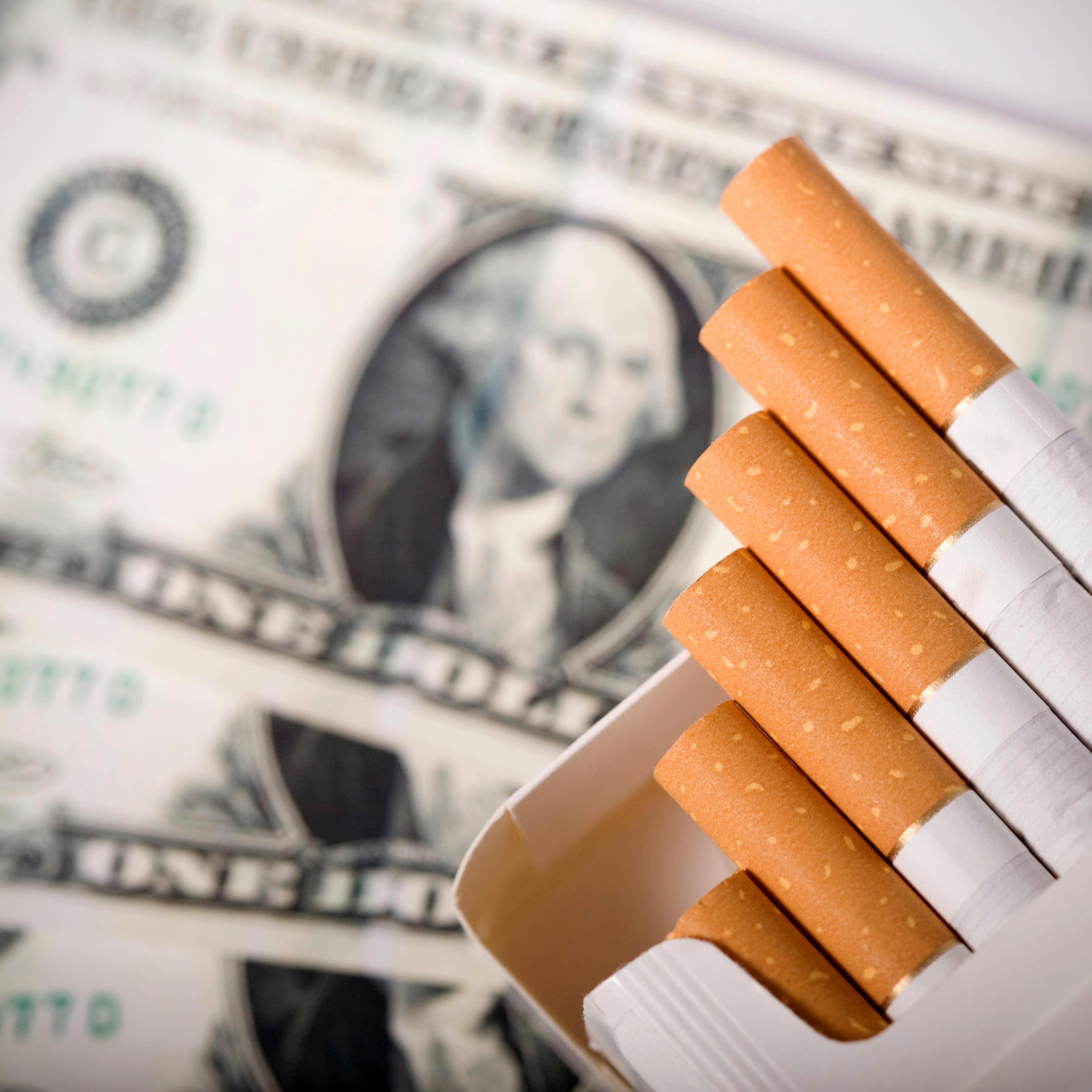 cigarettes and money