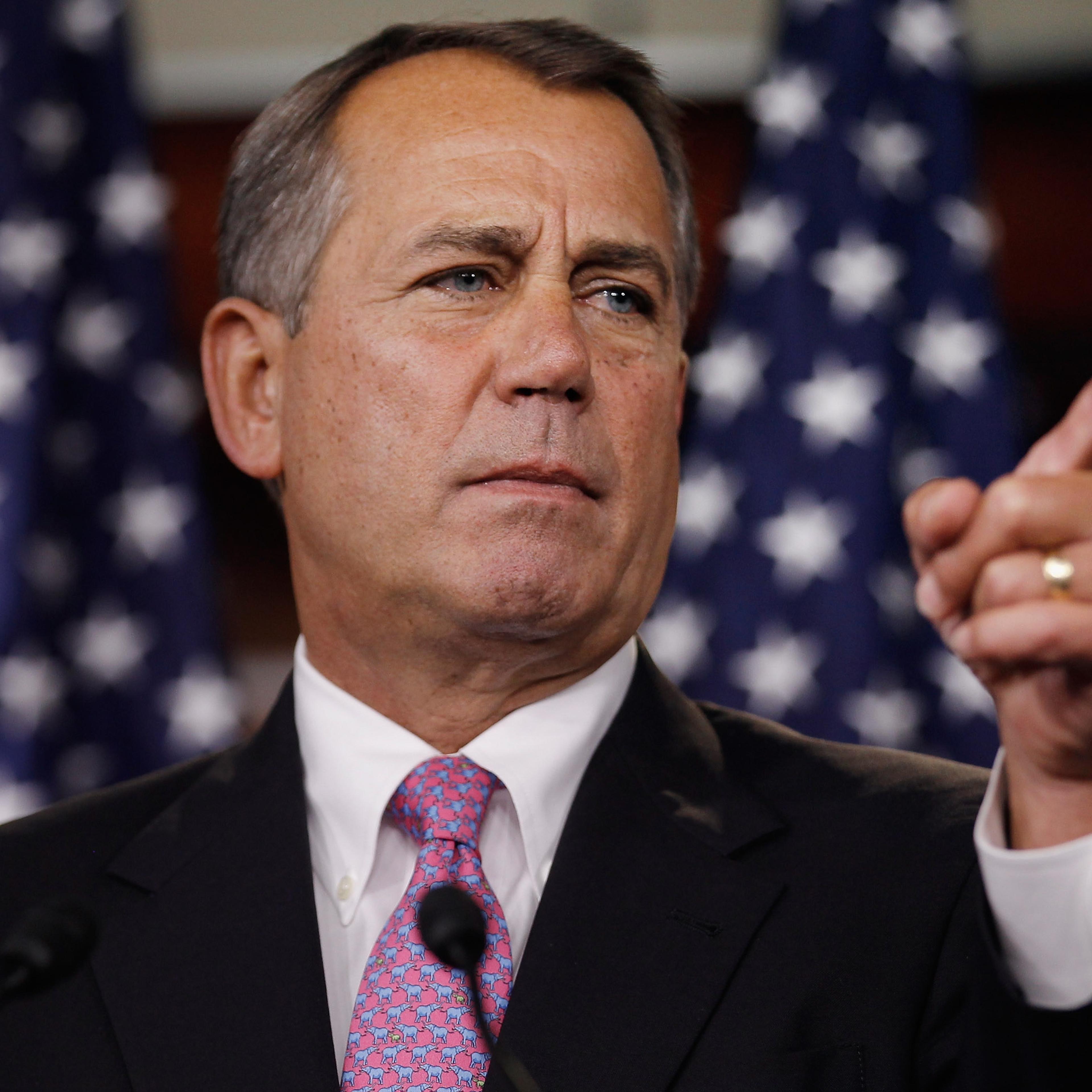 John Boehner Holds Press Briefing At U.S. Capitol