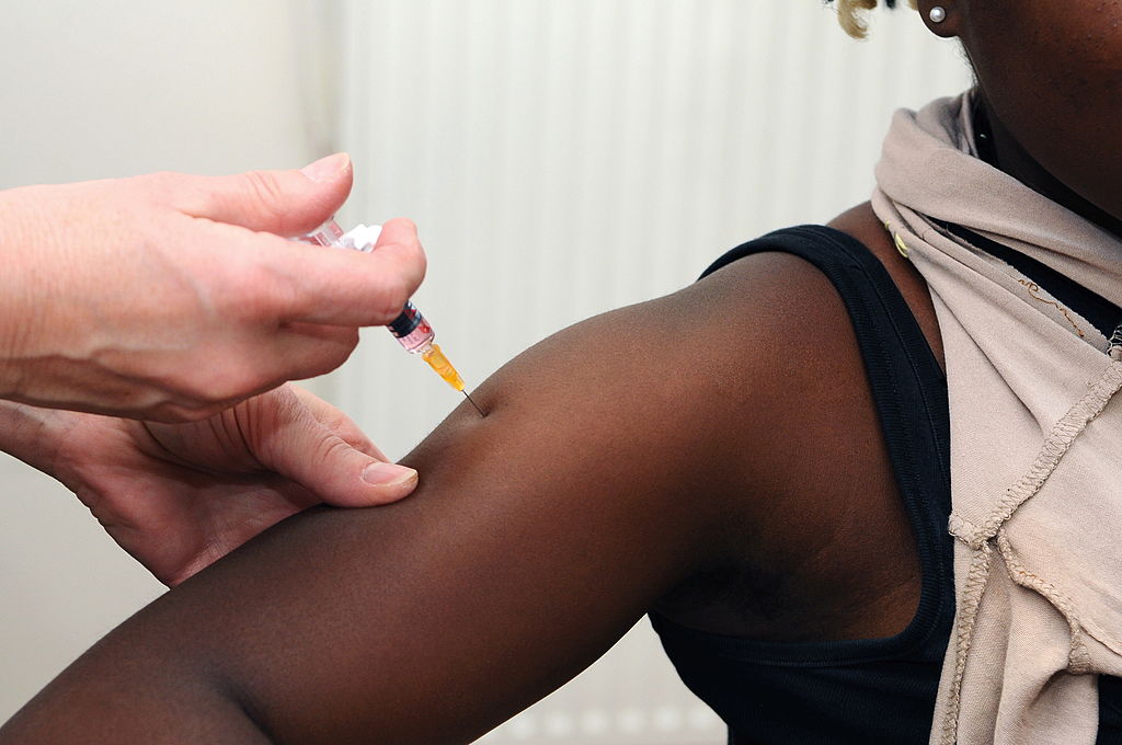Measles vaccination in Lyon, France