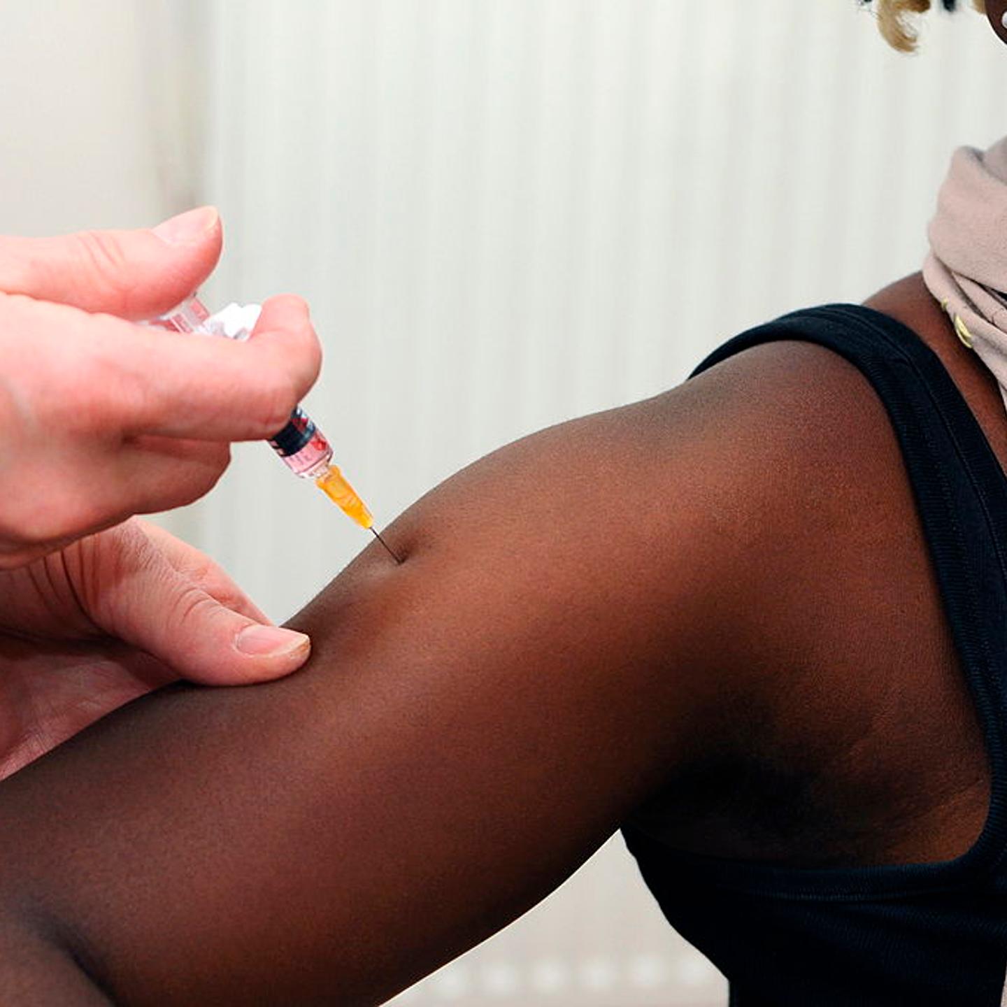 Measles vaccination in Lyon, France