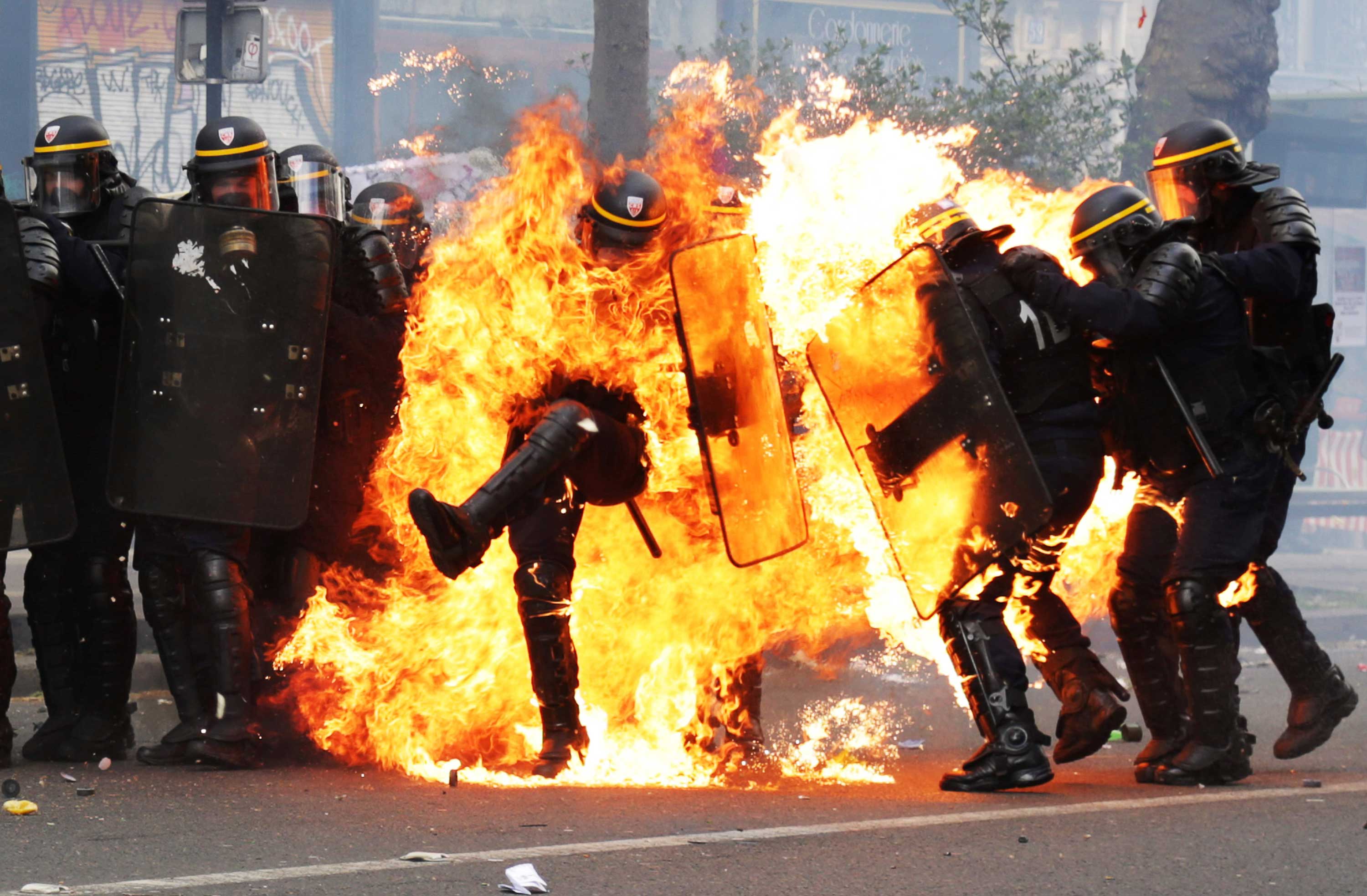 Policeman on Fire: The Story Behind the Viral Photograph