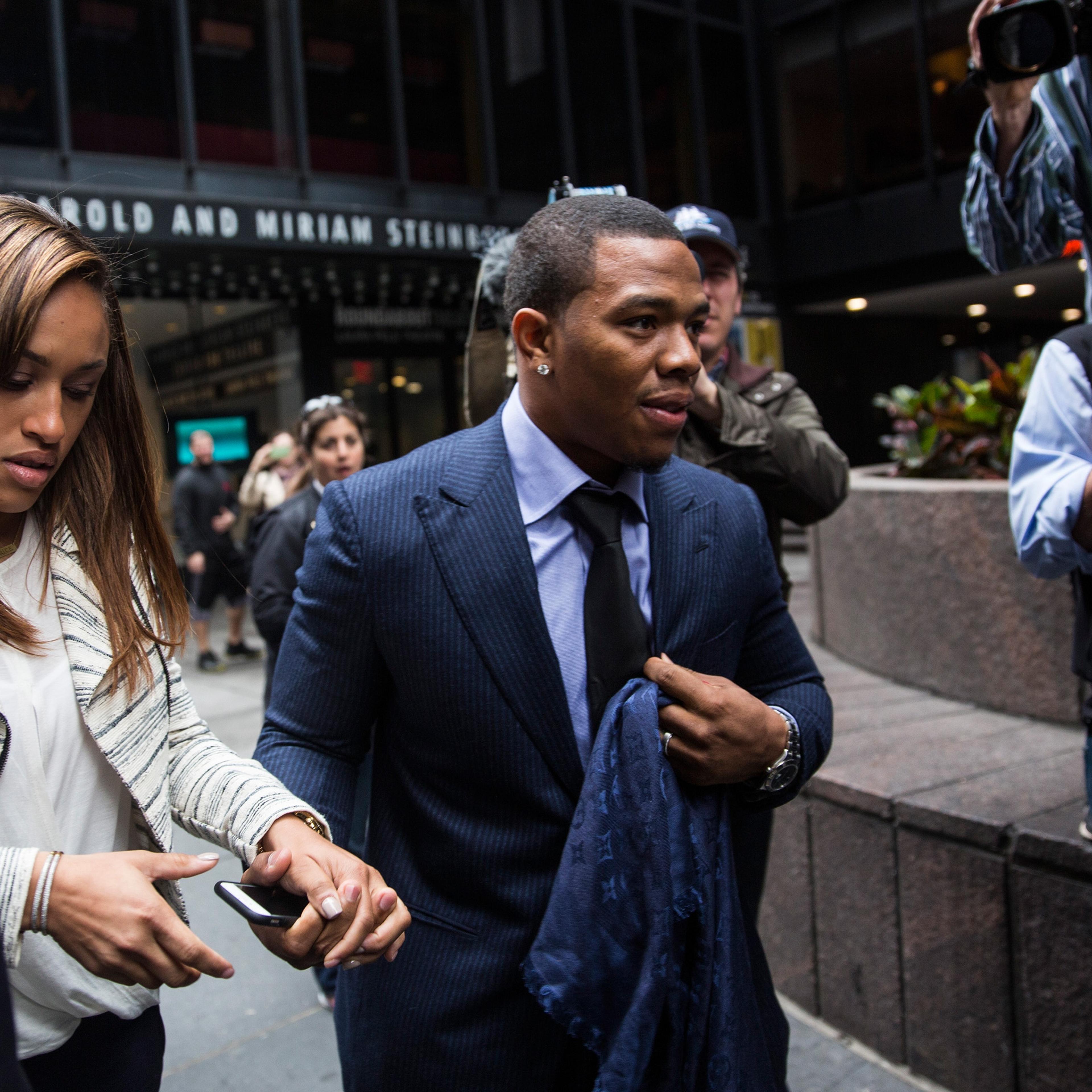 Suspended Baltimore Ravens Ray Rice Attends Appeals Hearing In New York