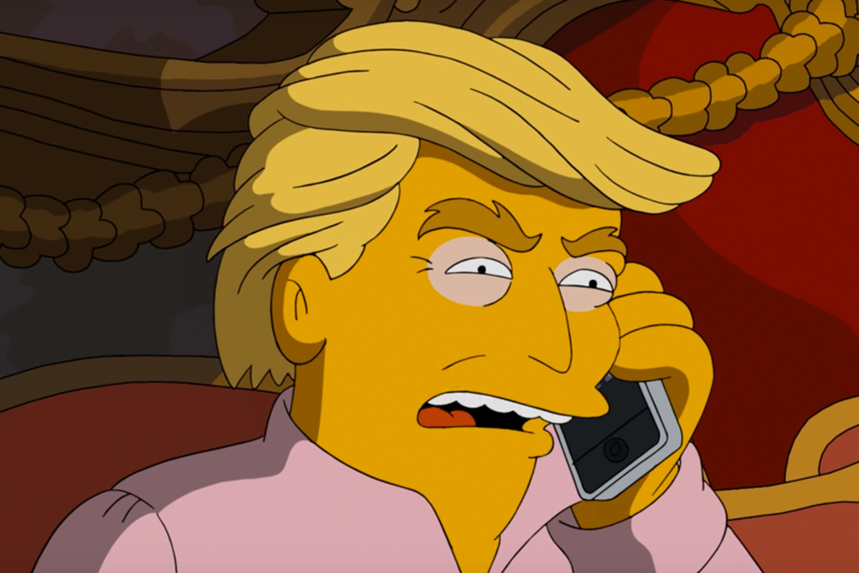 "The Simpsons" imagines what President Donald Trump's first 100 days in office were like.