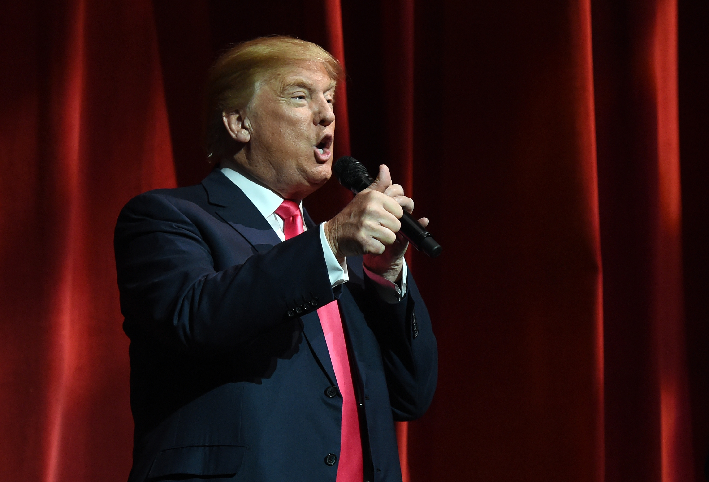 Donald Trump is seen on Jan. 21, 2016 in Las Vegas.