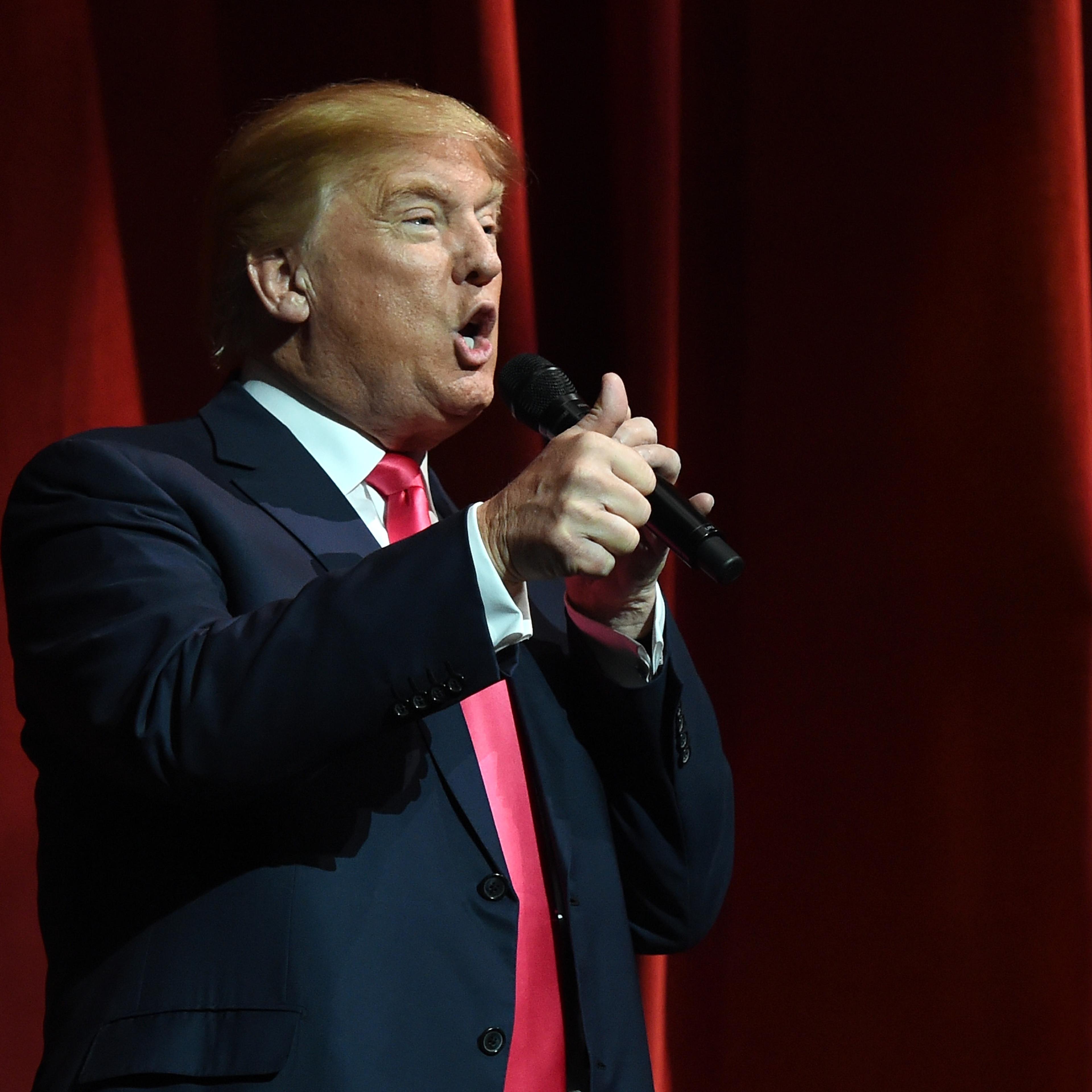 Donald Trump is seen on Jan. 21, 2016 in Las Vegas.