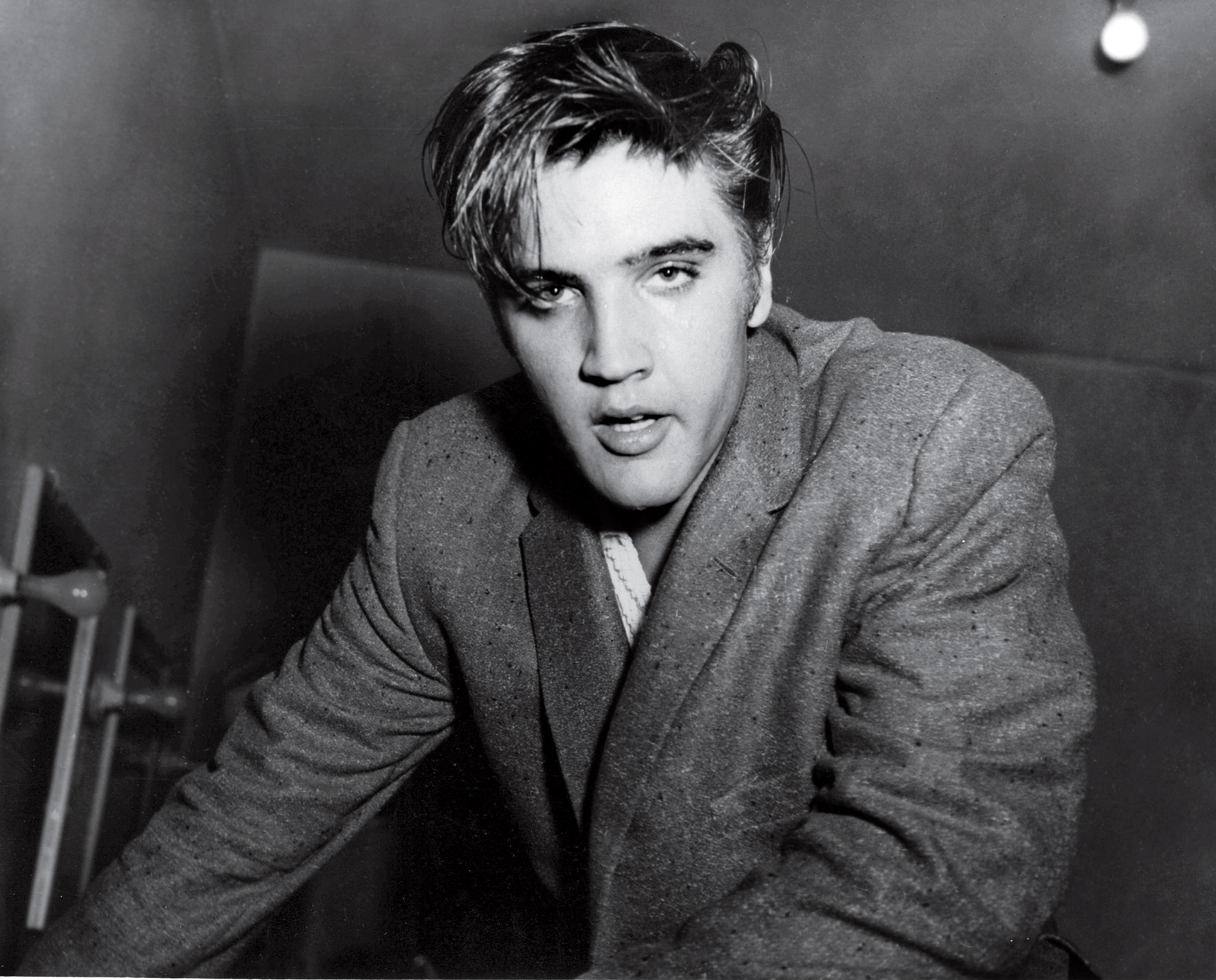 Elvis Presley at the Ellis Auditorium in Memphis in May 1956