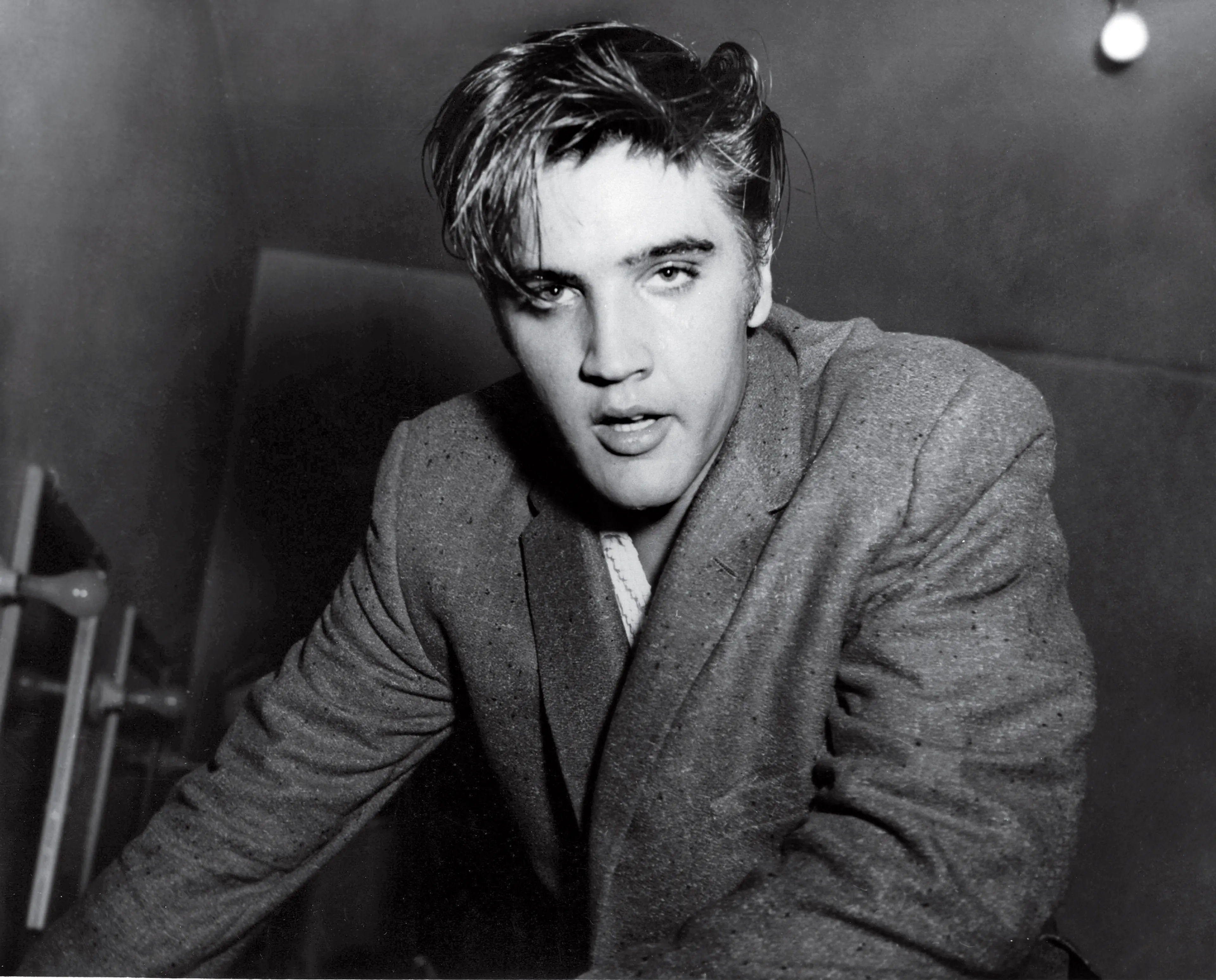 Elvis Presley at the Ellis Auditorium in Memphis in May 1956