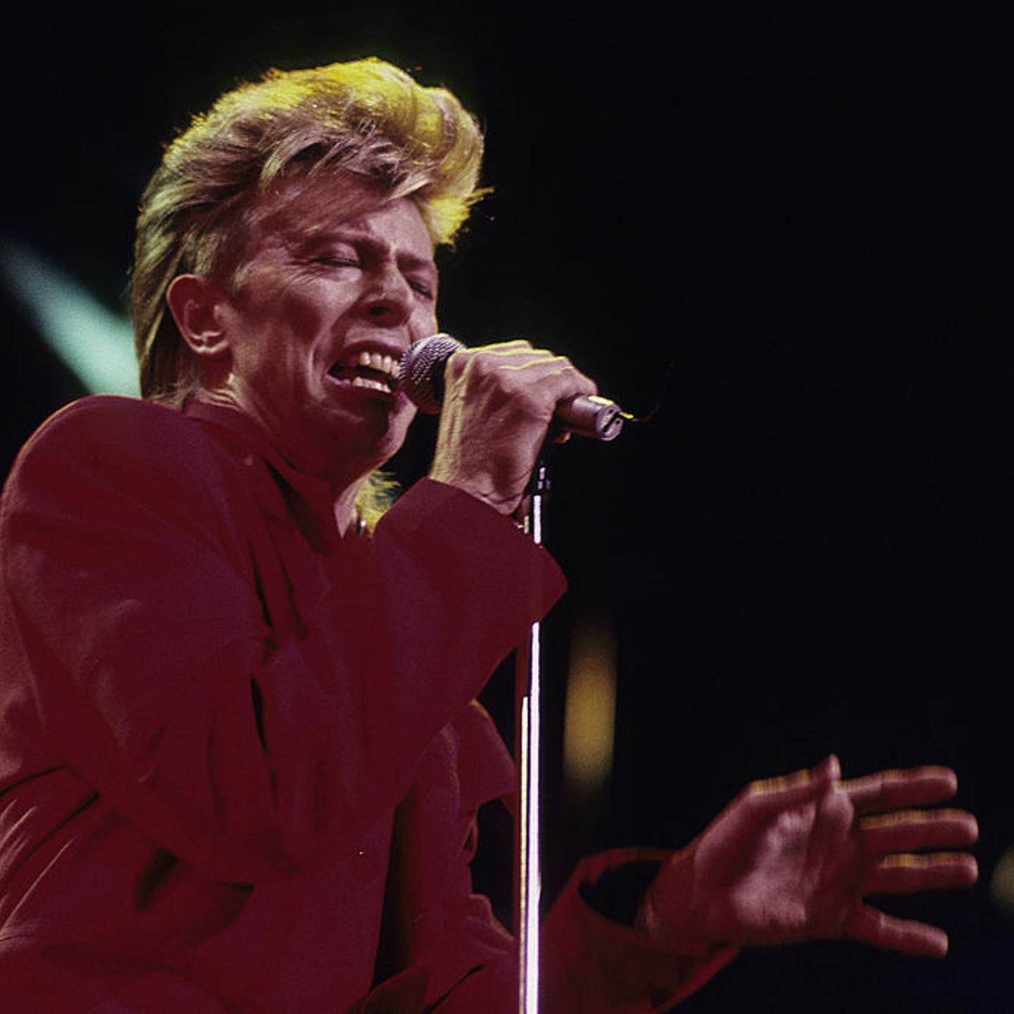 David Bowie performs in 1987 in New York City.