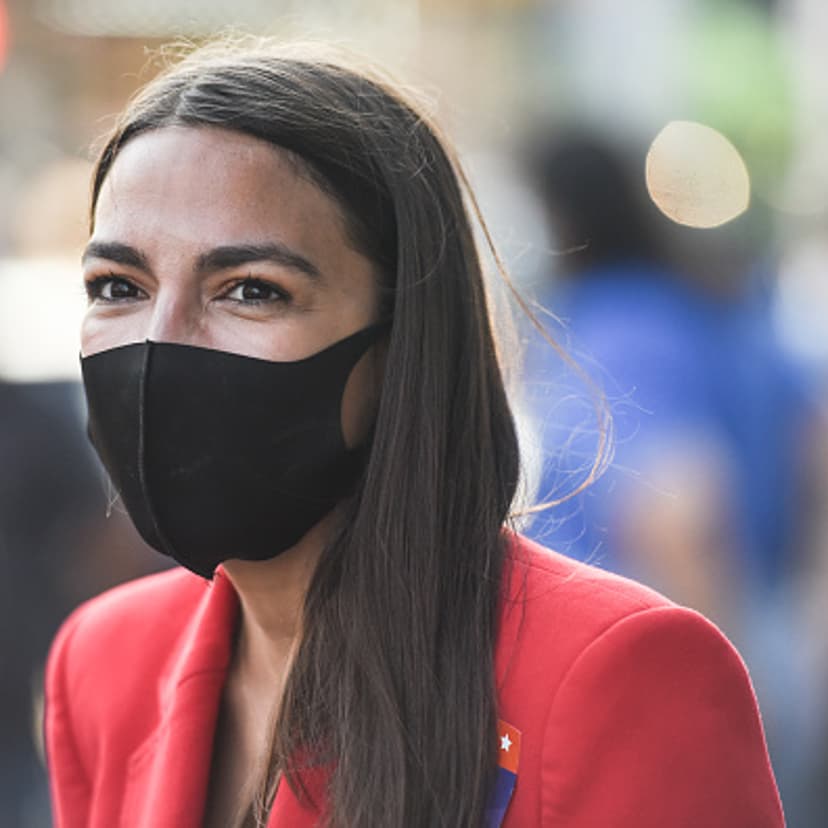 Rep. Alexandria Ocasio-Cortez campaigns in the Bronx borough of New York City on June 23, 2020.